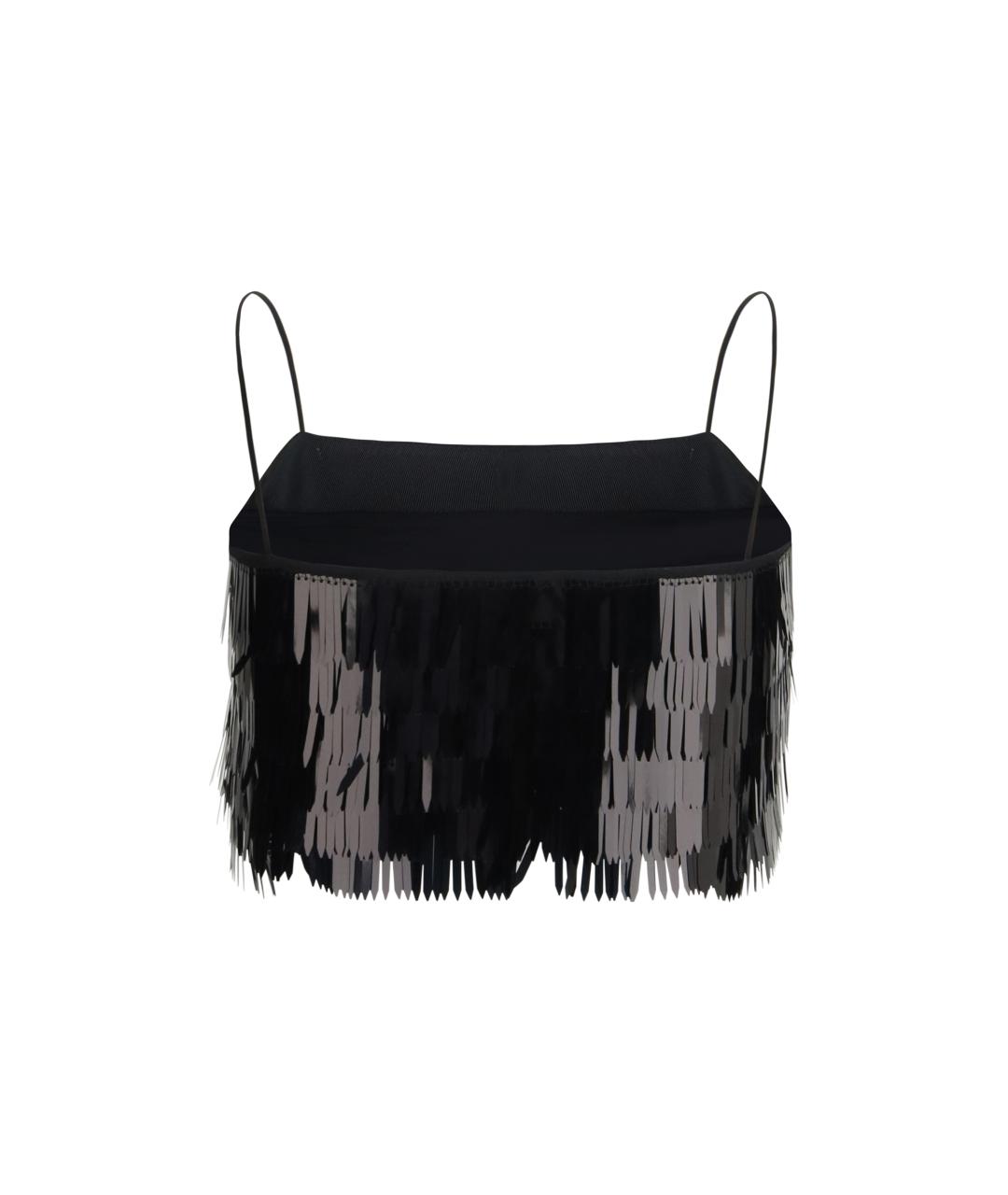 SELF-PORTRAIT Черная полиэстеровая майка, фото 2