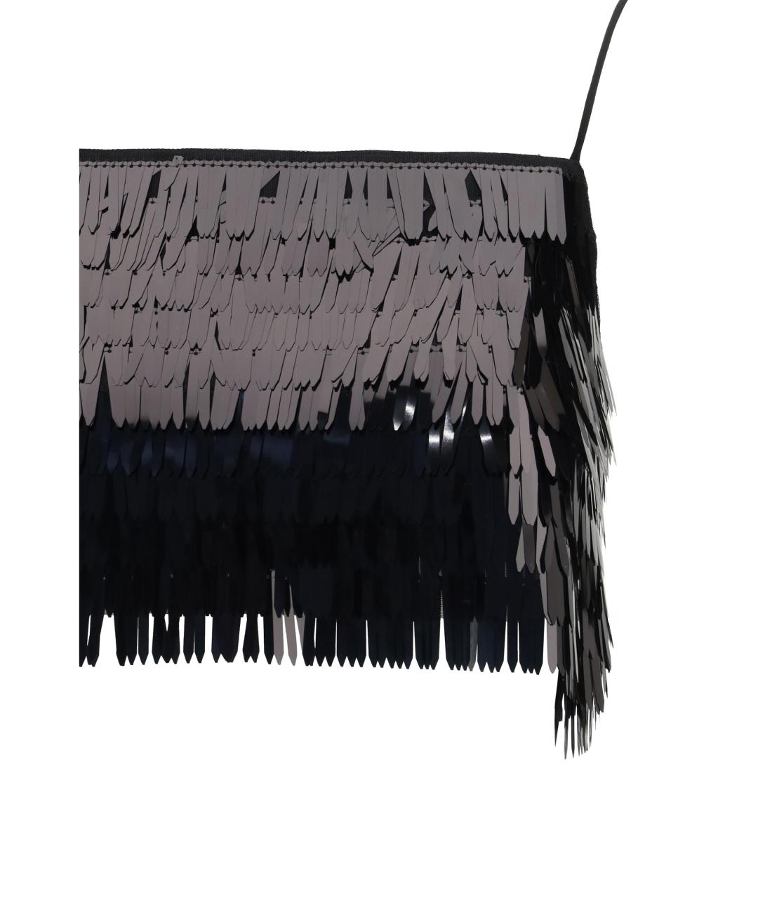 SELF-PORTRAIT Черная полиэстеровая майка, фото 3