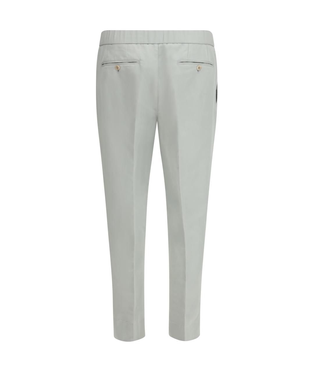 BRIONI Серые льняные повседневные брюки, фото 2