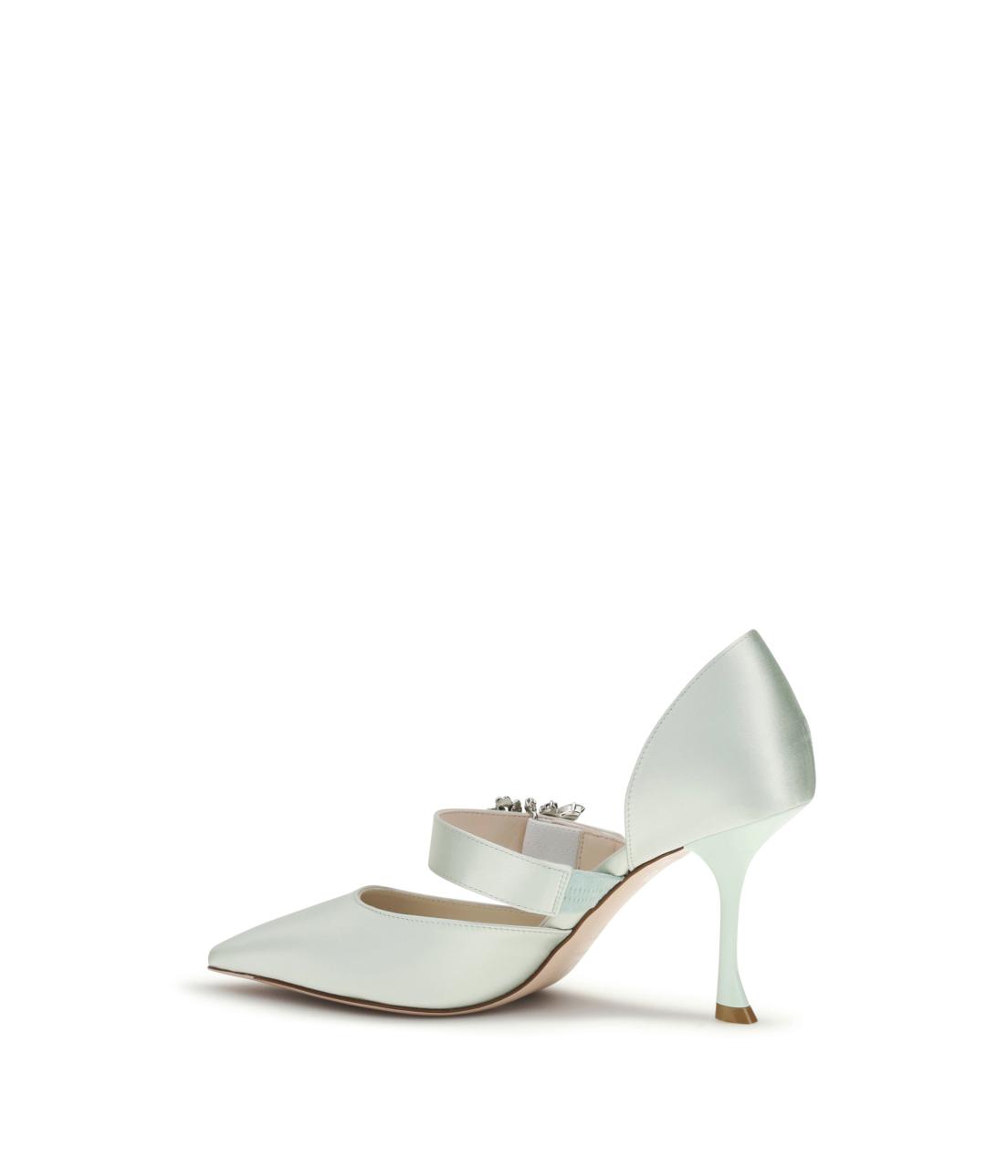 ROGER VIVIER Бирюзовые текстильные туфли, фото 3