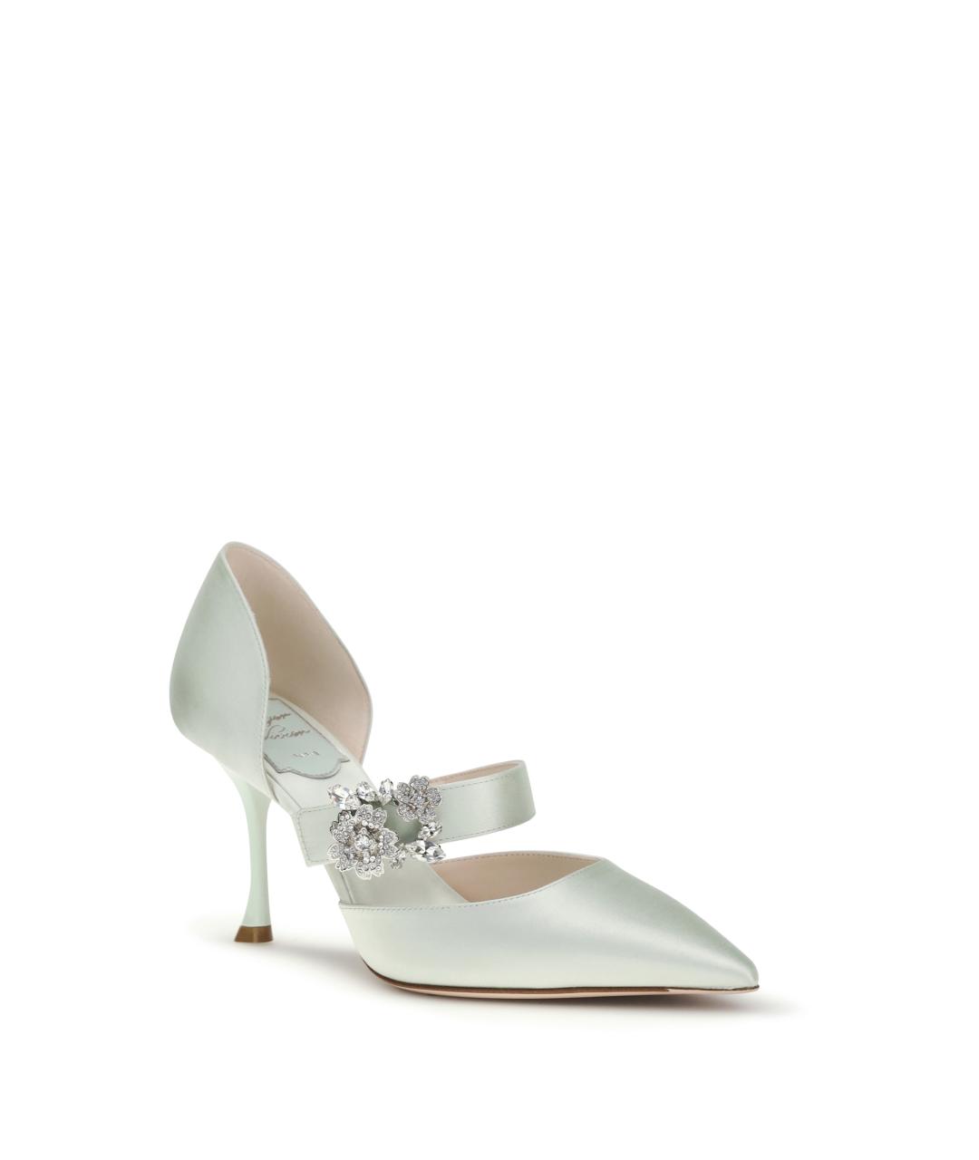 ROGER VIVIER Бирюзовые текстильные туфли, фото 2