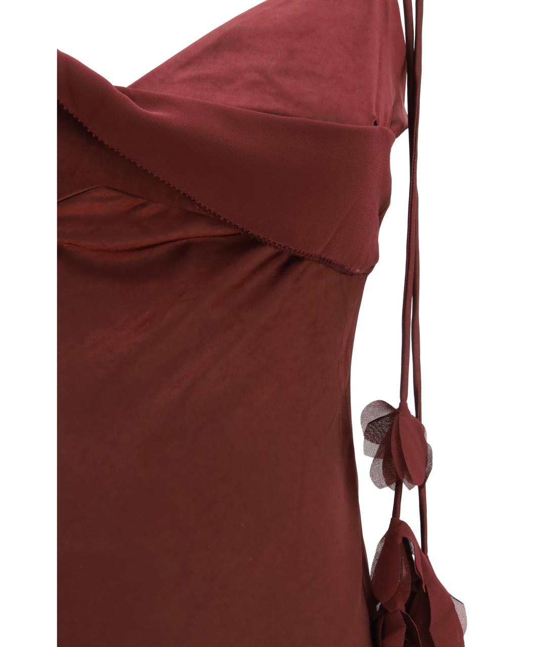 SELF-PORTRAIT Бордовое вечернее платье, фото 3