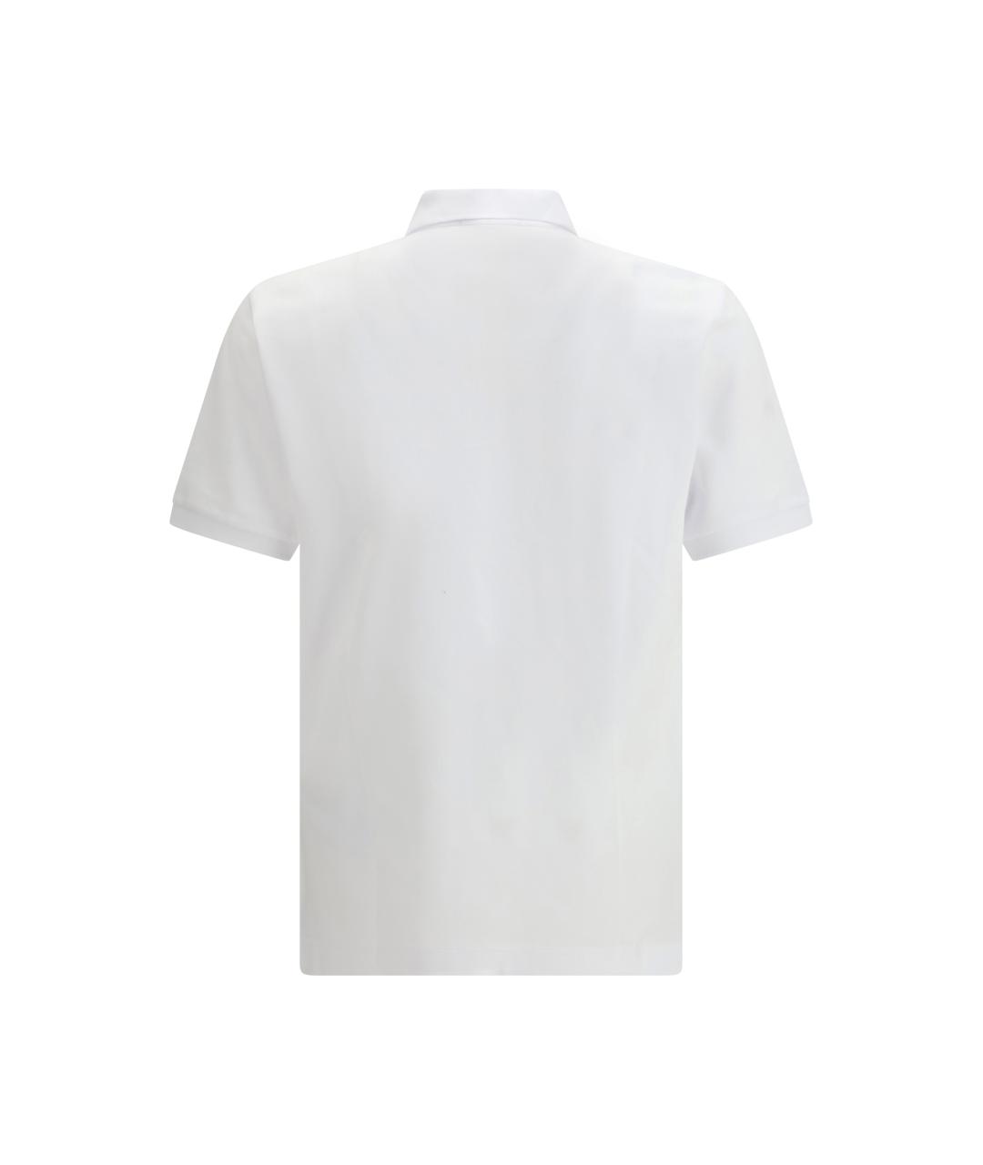 STONE ISLAND Белое хлопковое поло с коротким рукавом, фото 2