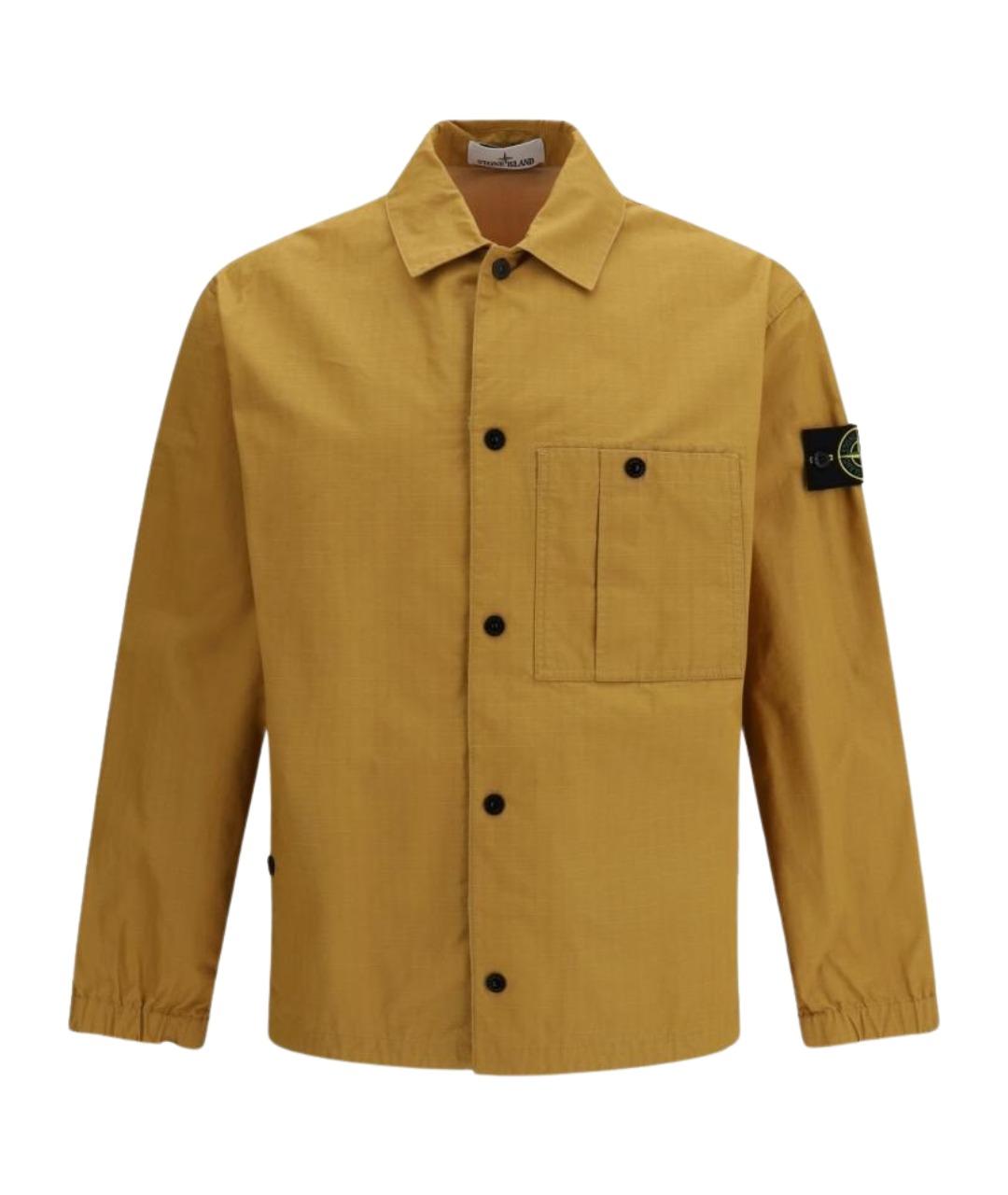STONE ISLAND Горчичная хлопковая куртка, фото 1