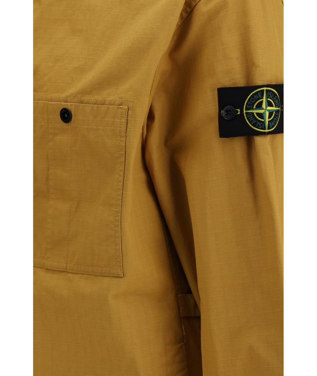 STONE ISLAND Горчичная хлопковая куртка, фото 3