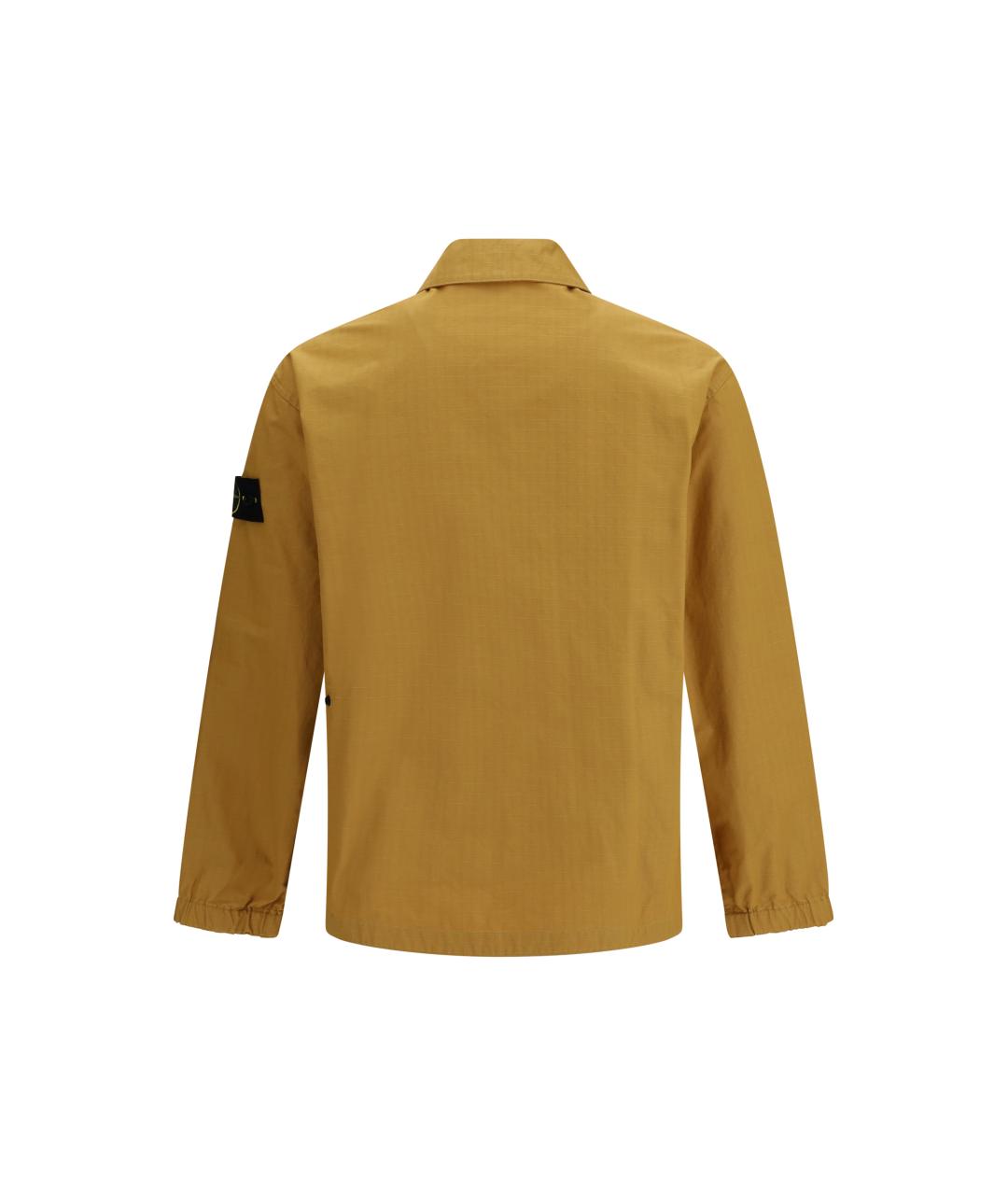 STONE ISLAND Горчичная хлопковая куртка, фото 2