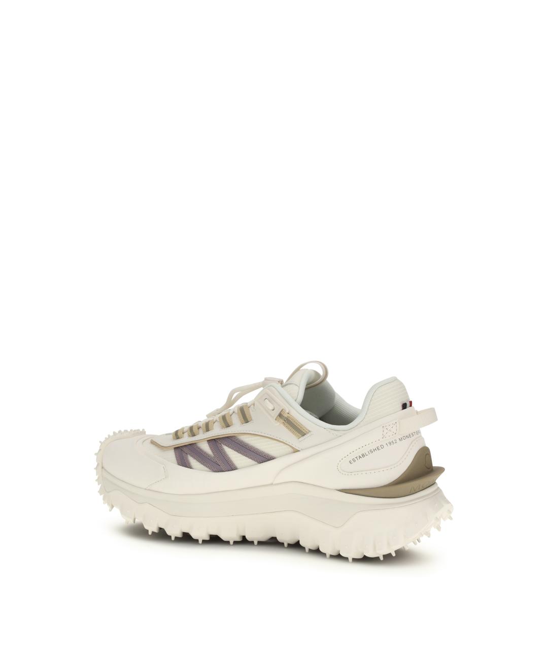 MONCLER Белые текстильные кроссовки, фото 3