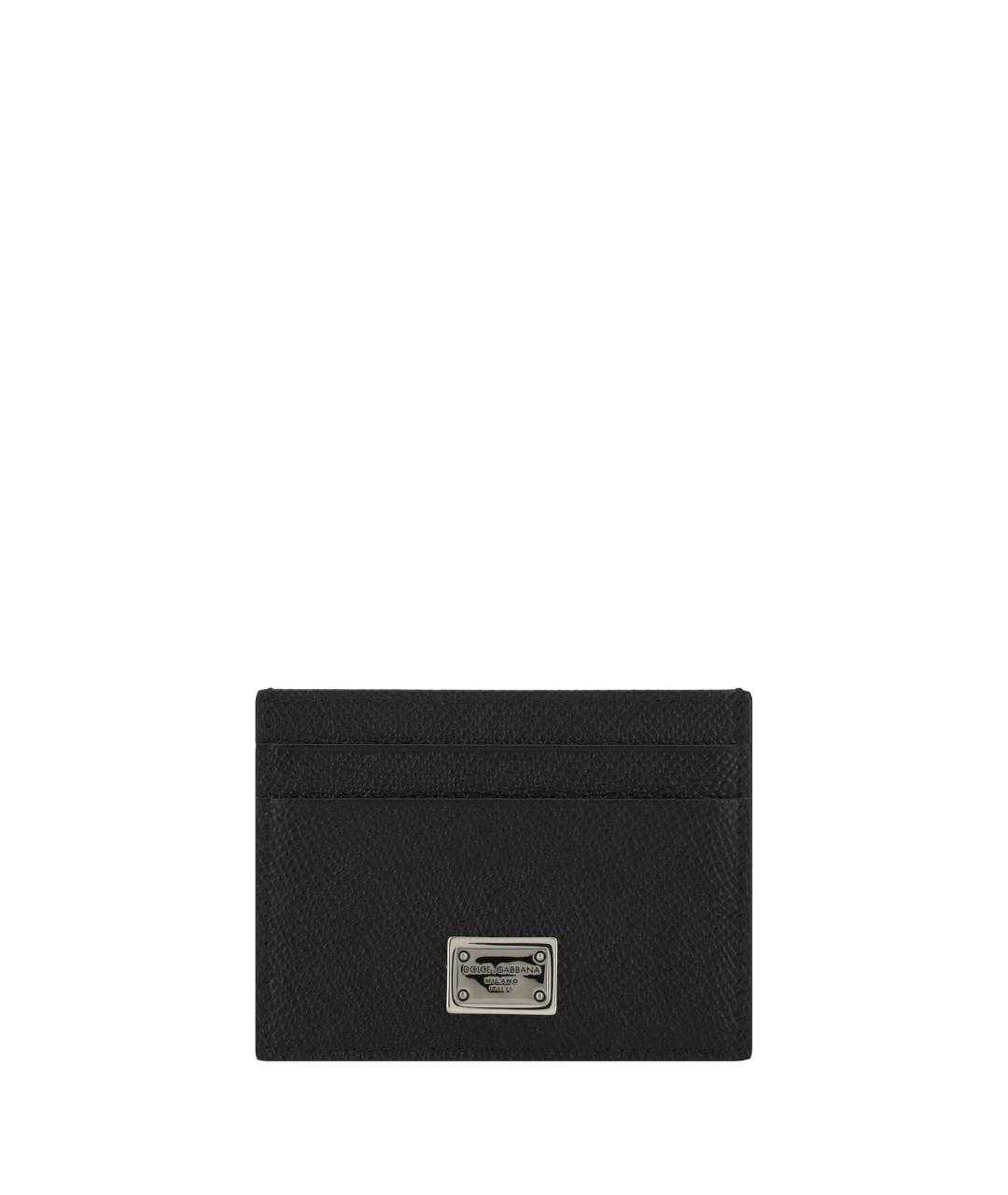 DOLCE&GABBANA Черный кожаный кардхолдер, фото 3