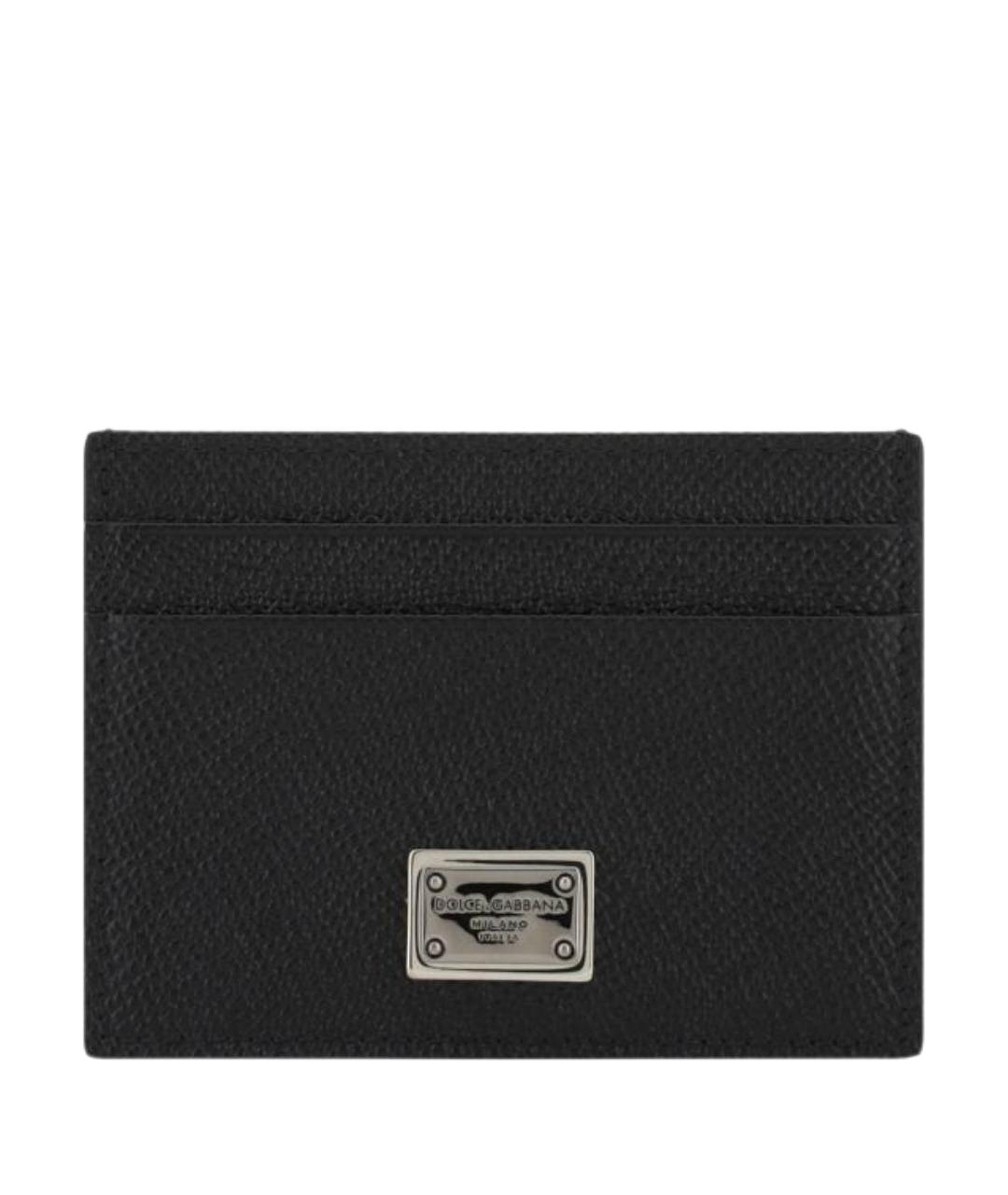 DOLCE&GABBANA Черный кожаный кардхолдер, фото 1