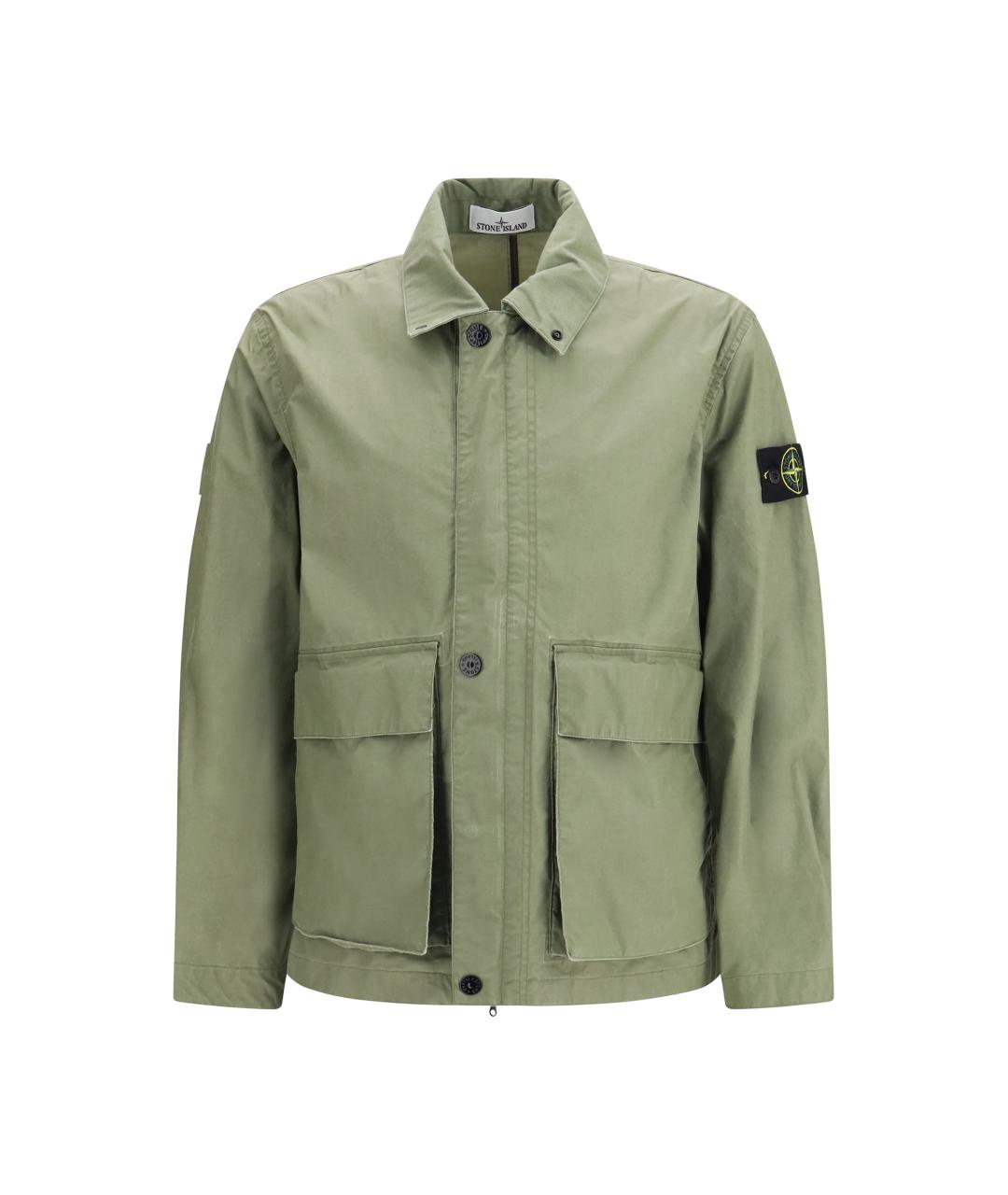 STONE ISLAND Хаки полиэстеровая куртка, фото 1