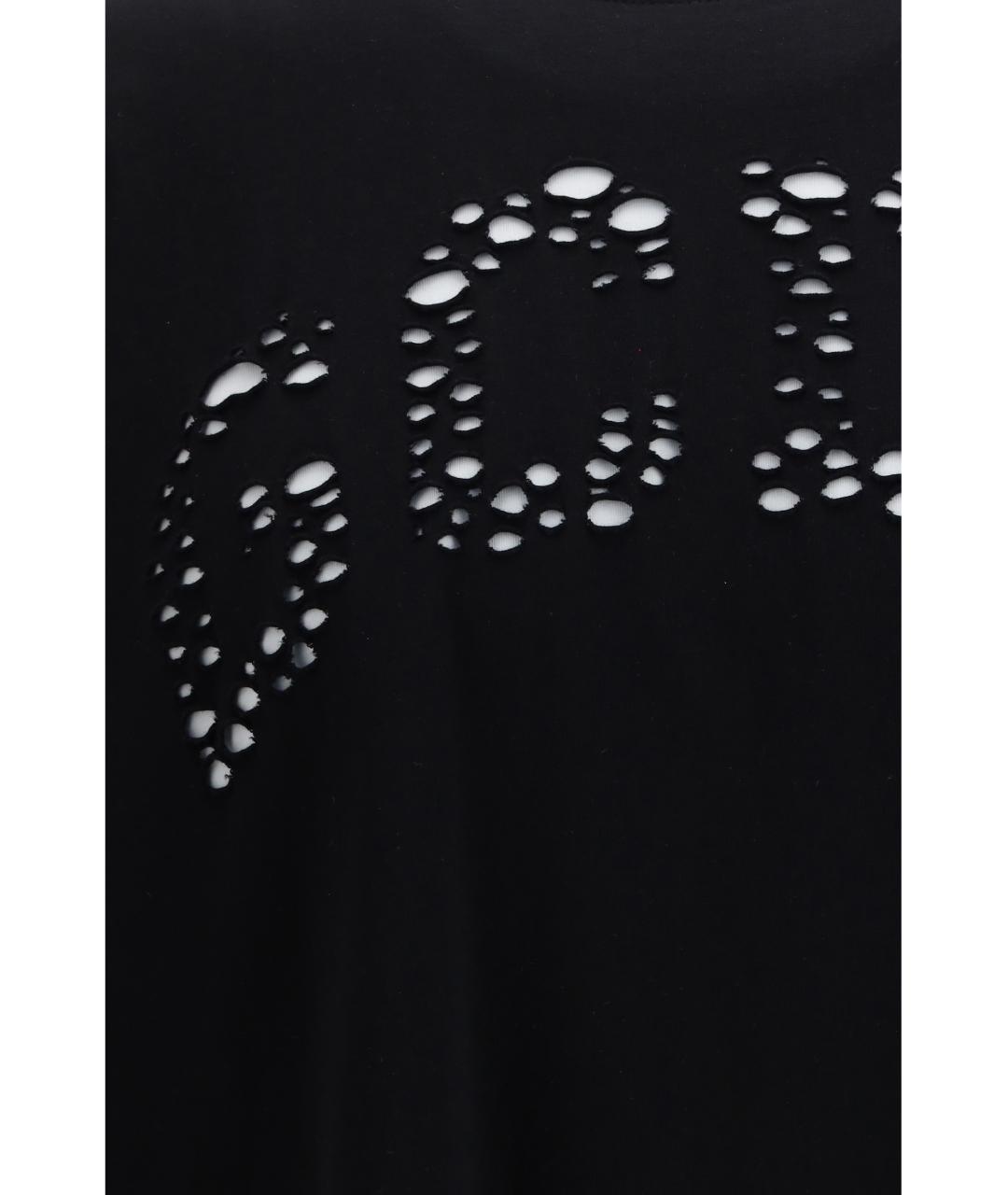 GCDS Черная хлопковая футболка, фото 3