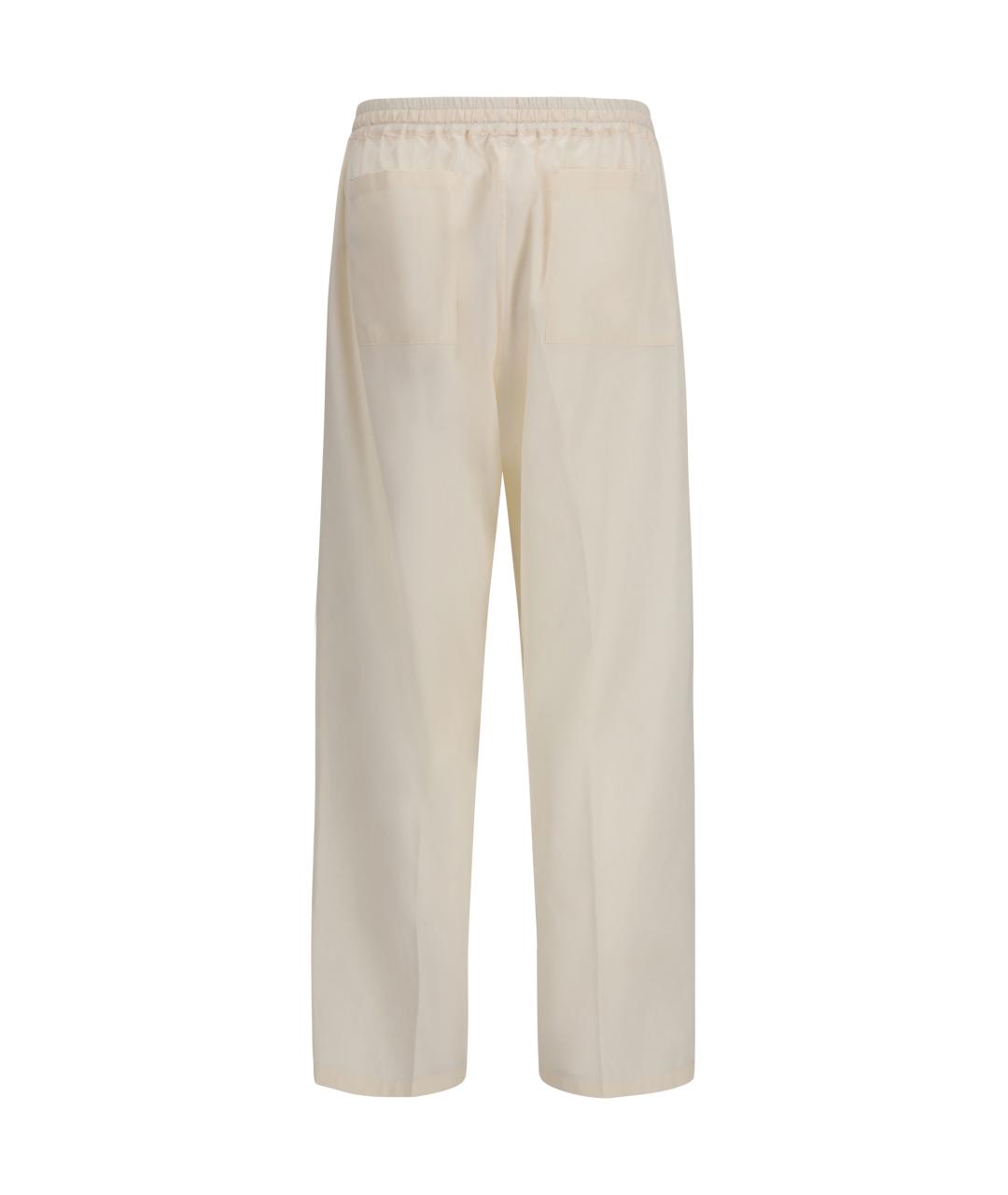 UMIT BENAN Белые хлопковые повседневные брюки, фото 2