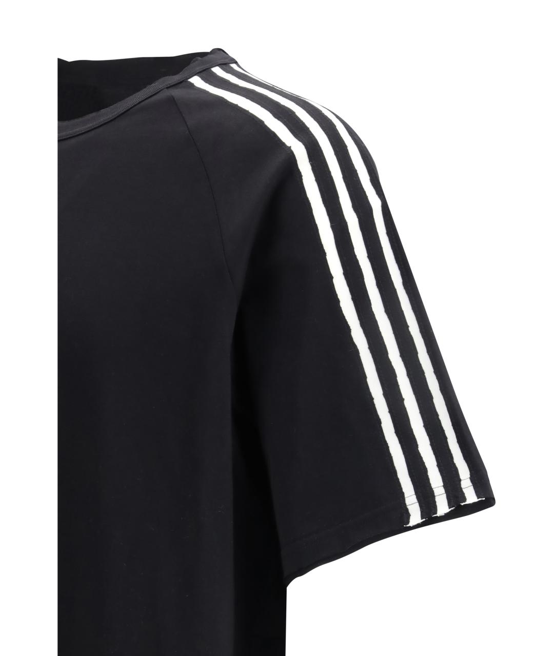 Y-3 Черная хлопковая футболка, фото 3