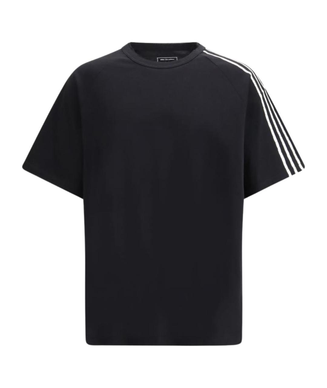 Y-3 Черная хлопковая футболка, фото 1