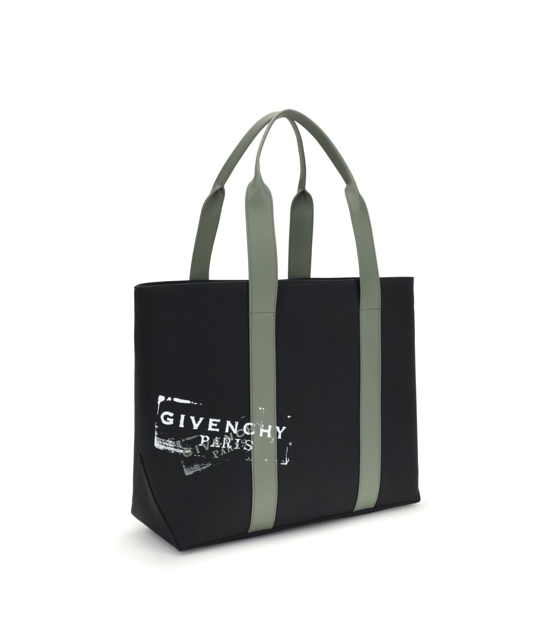 GIVENCHY Черная хлопковая сумка тоут, фото 2