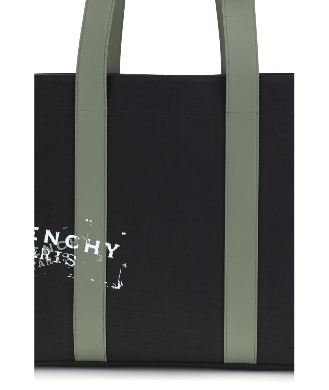 GIVENCHY Черная хлопковая сумка тоут, фото 4