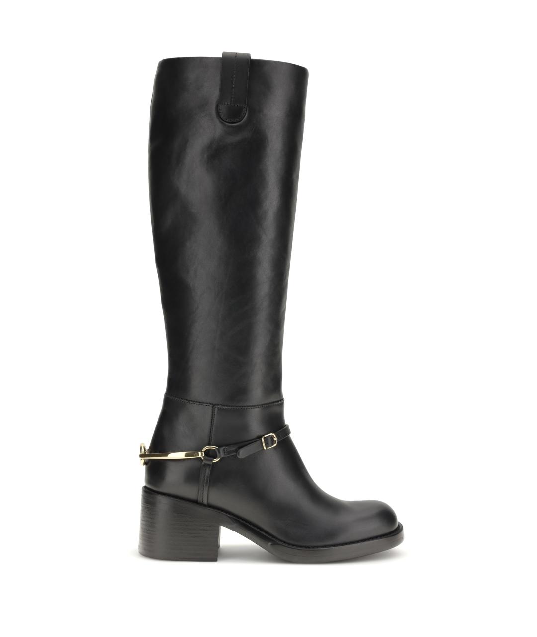 CHLOE Черные кожаные сапоги, фото 1