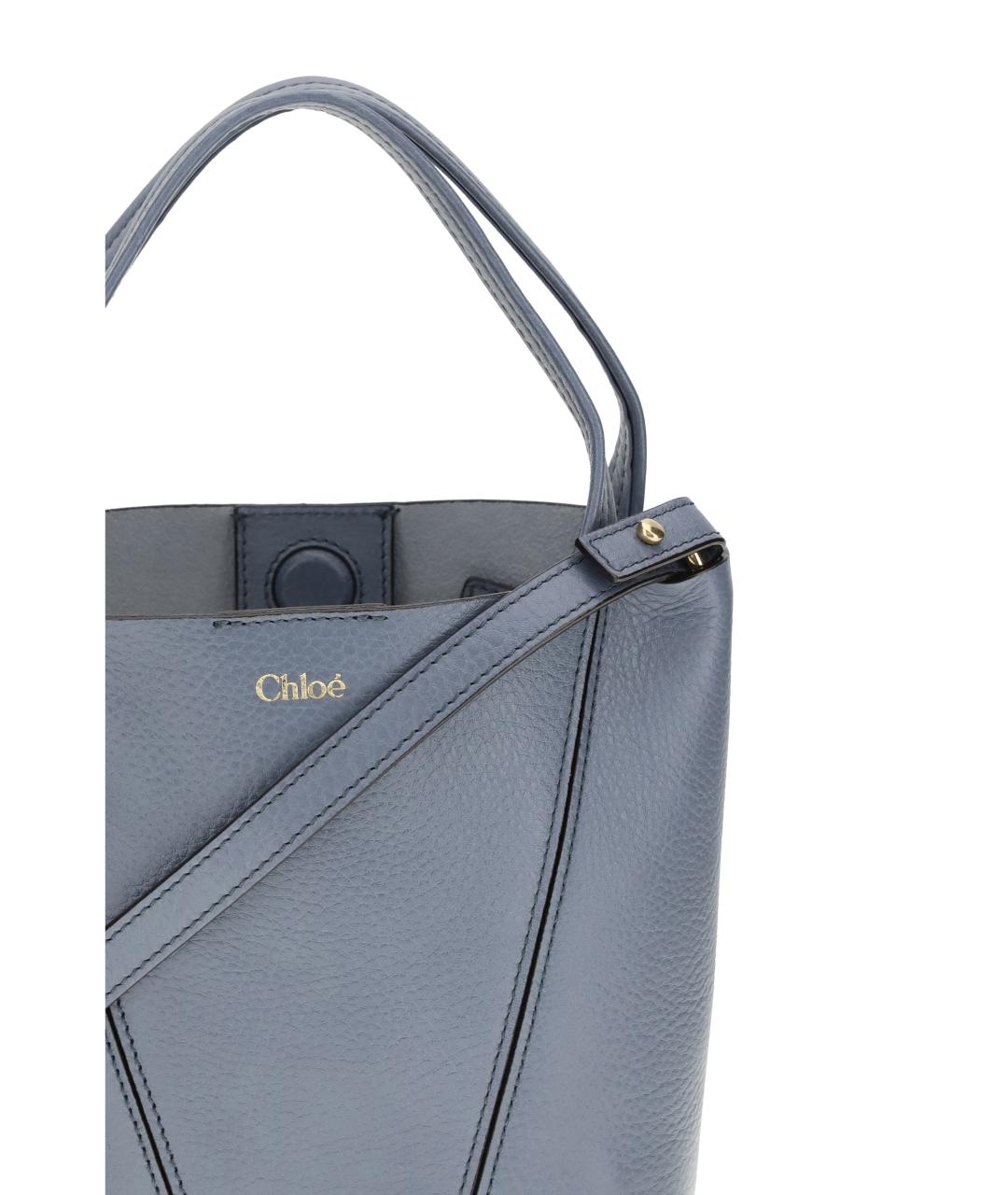 CHLOE Синяя кожаная сумка тоут, фото 5