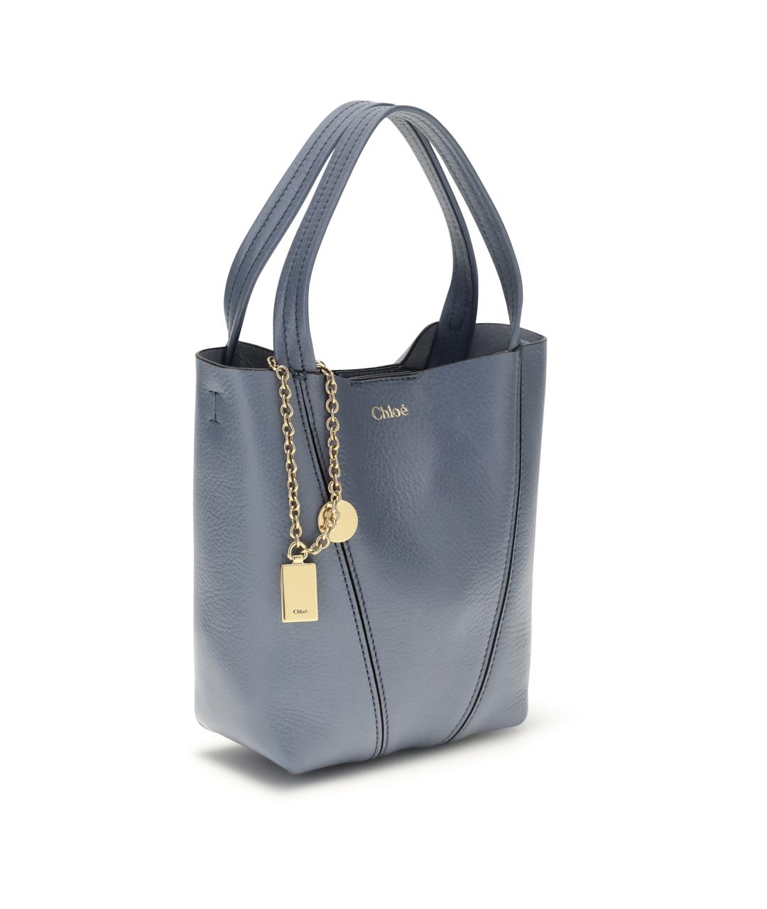 CHLOE Синяя кожаная сумка тоут, фото 2