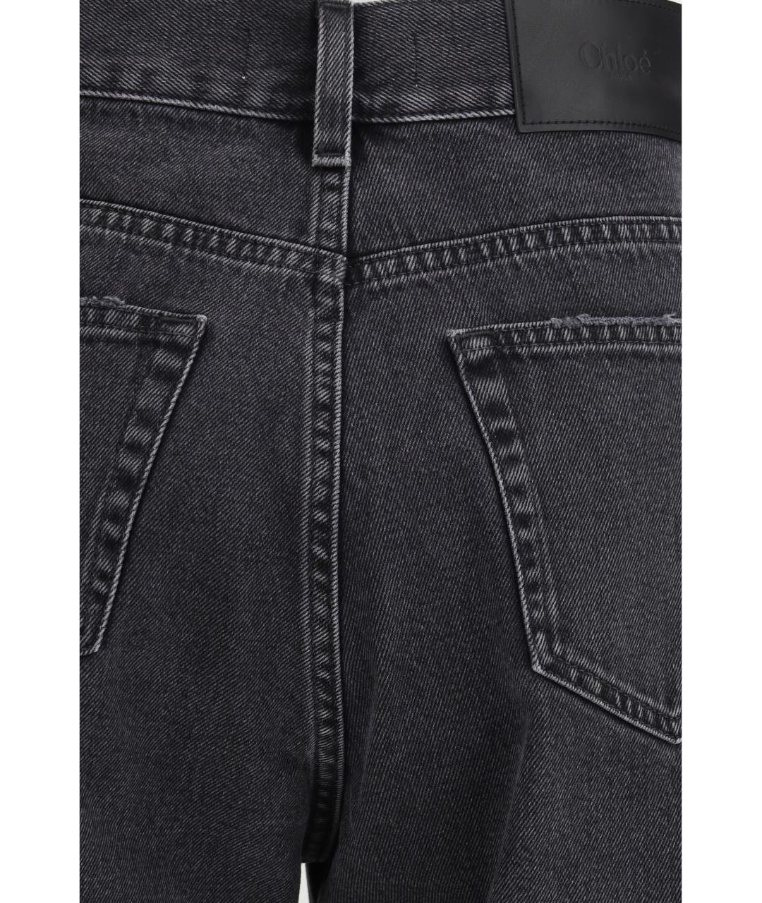 CHLOE Черные хлопковые прямые джинсы, фото 3