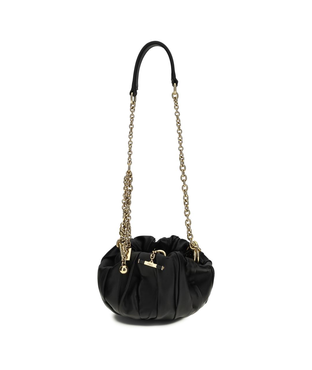 CHLOE Черная кожаная сумка через плечо, фото 1