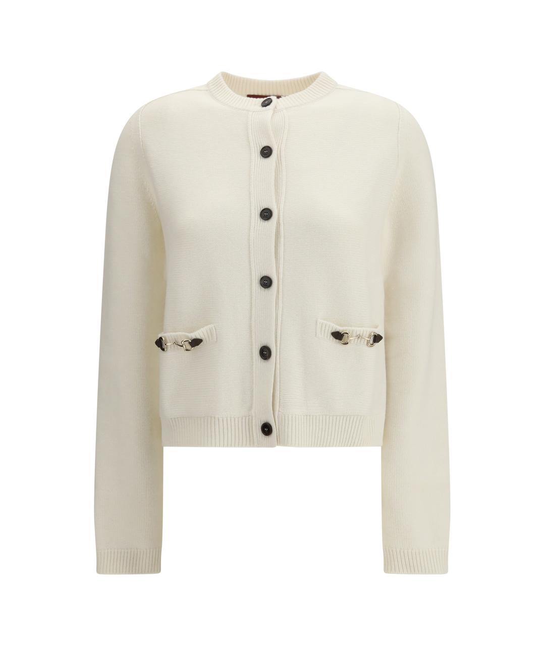 GUCCI Белый шерстяной кардиган, фото 1