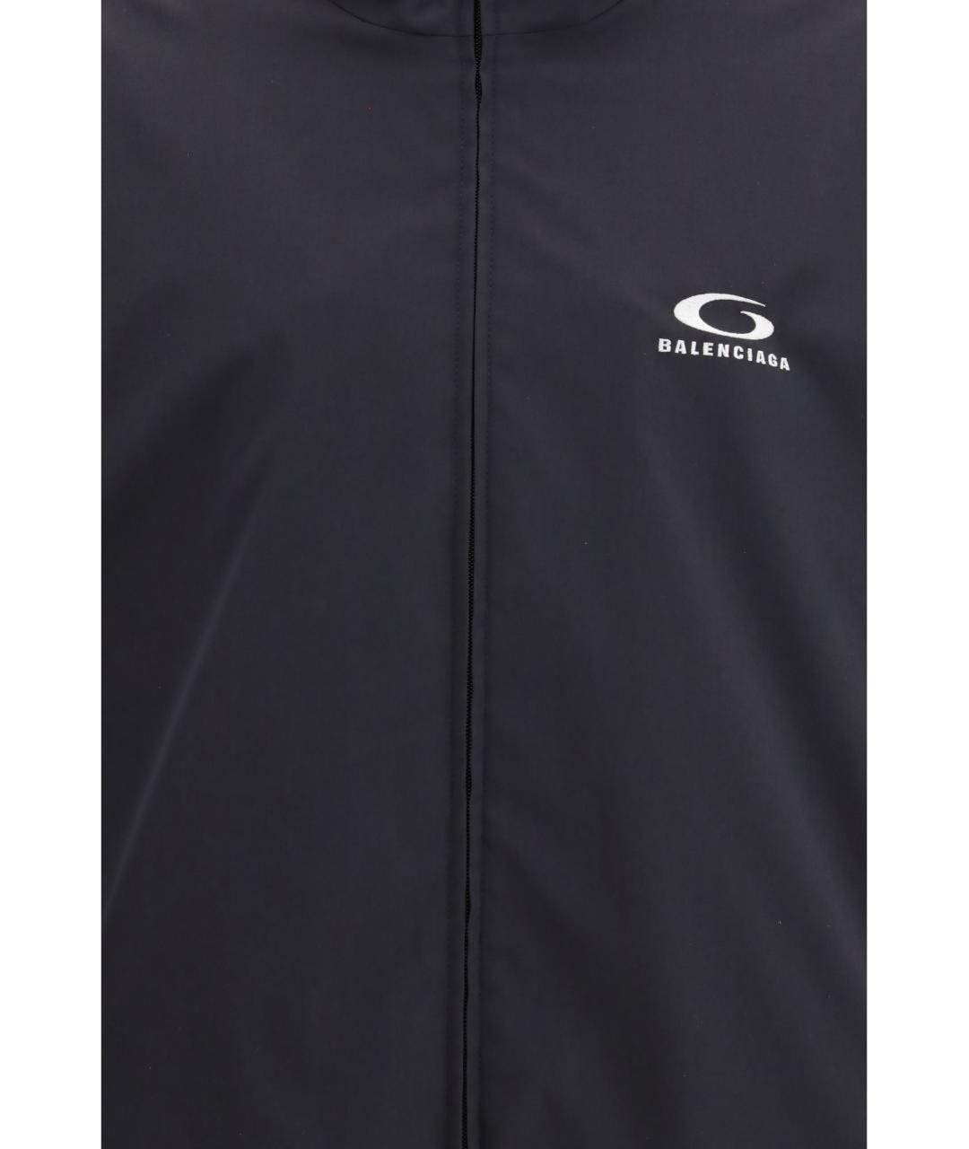 BALENCIAGA Черная полиэстеровая куртка, фото 3