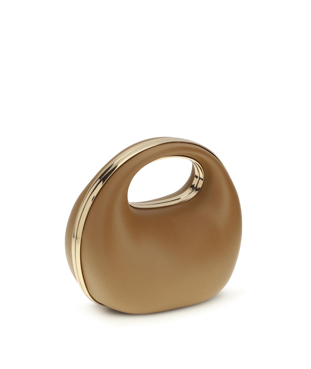 SACAI Коричневая кожаная сумка с короткими ручками, фото 3