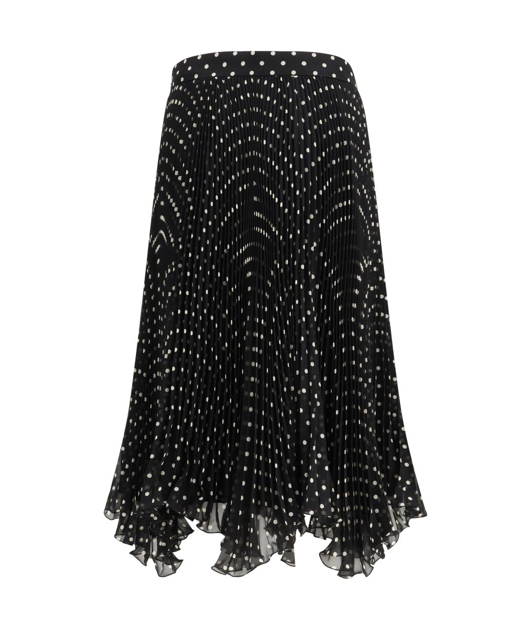 VALENTINO Черная шелковая юбка миди, фото 2