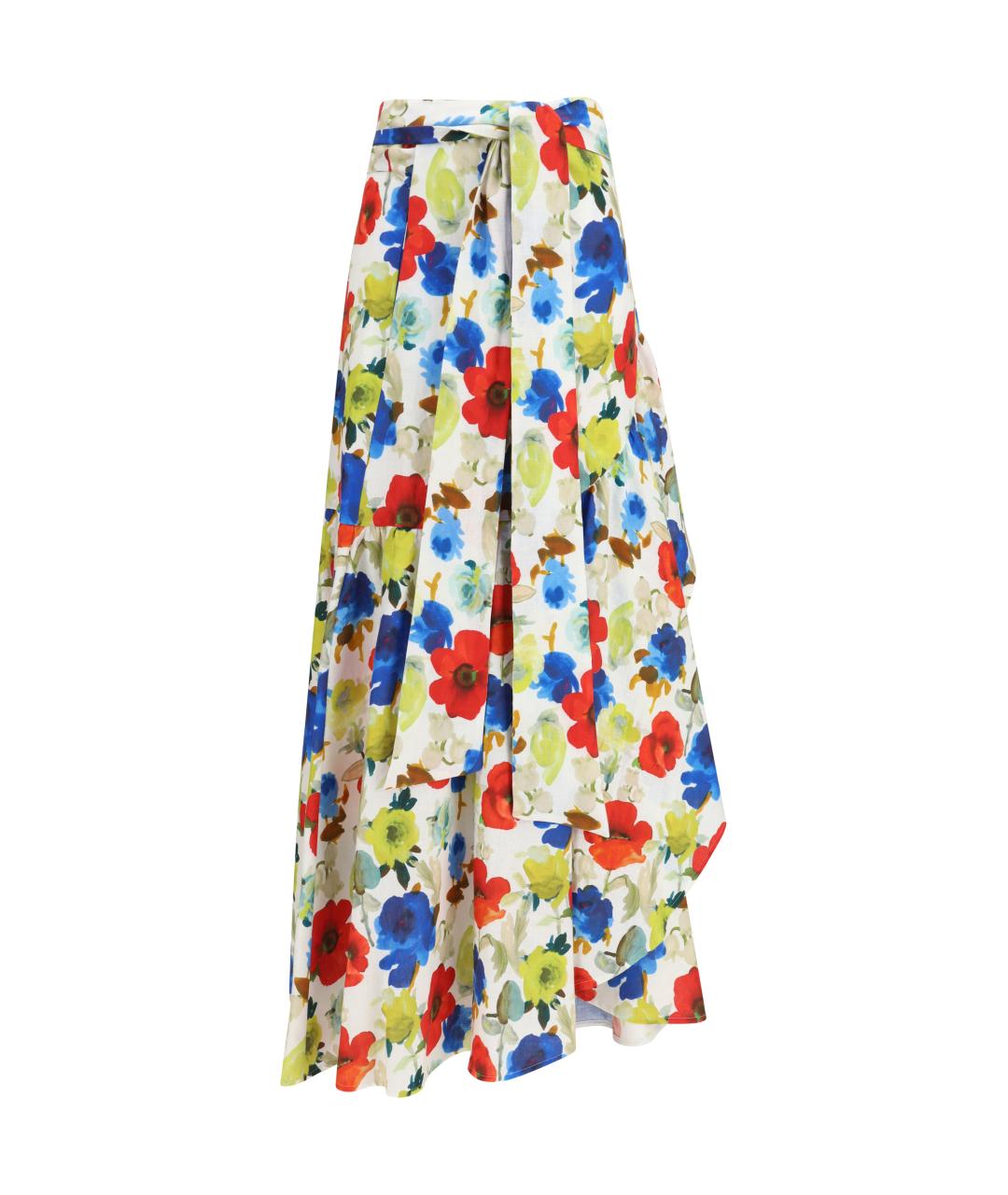 SARA ROKA Мульти льняная юбка макси, фото 1