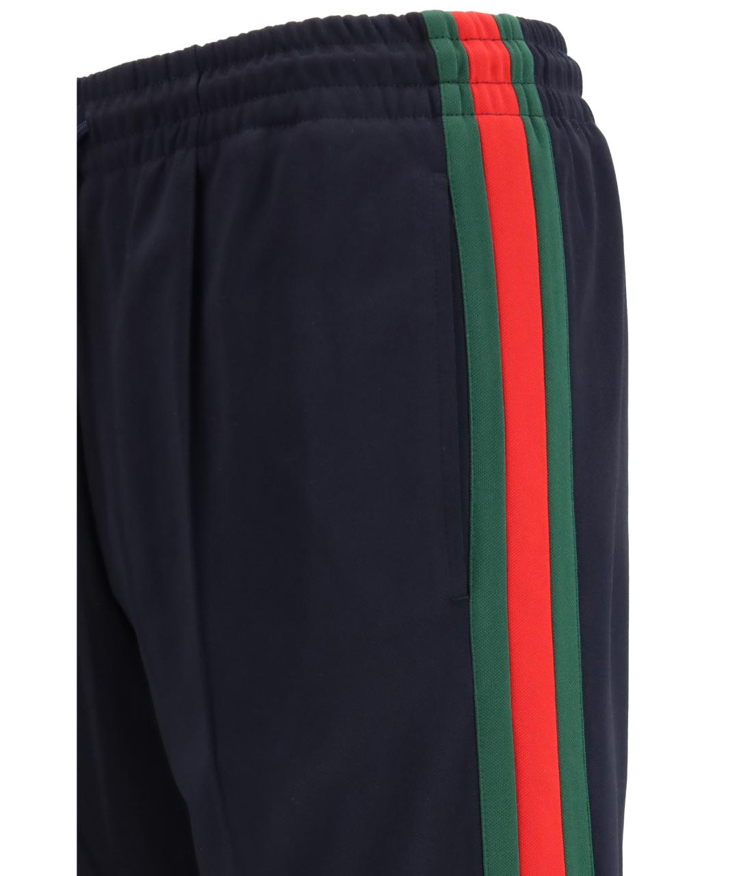 GUCCI Темно-синие полиэстеровые повседневные брюки, фото 3