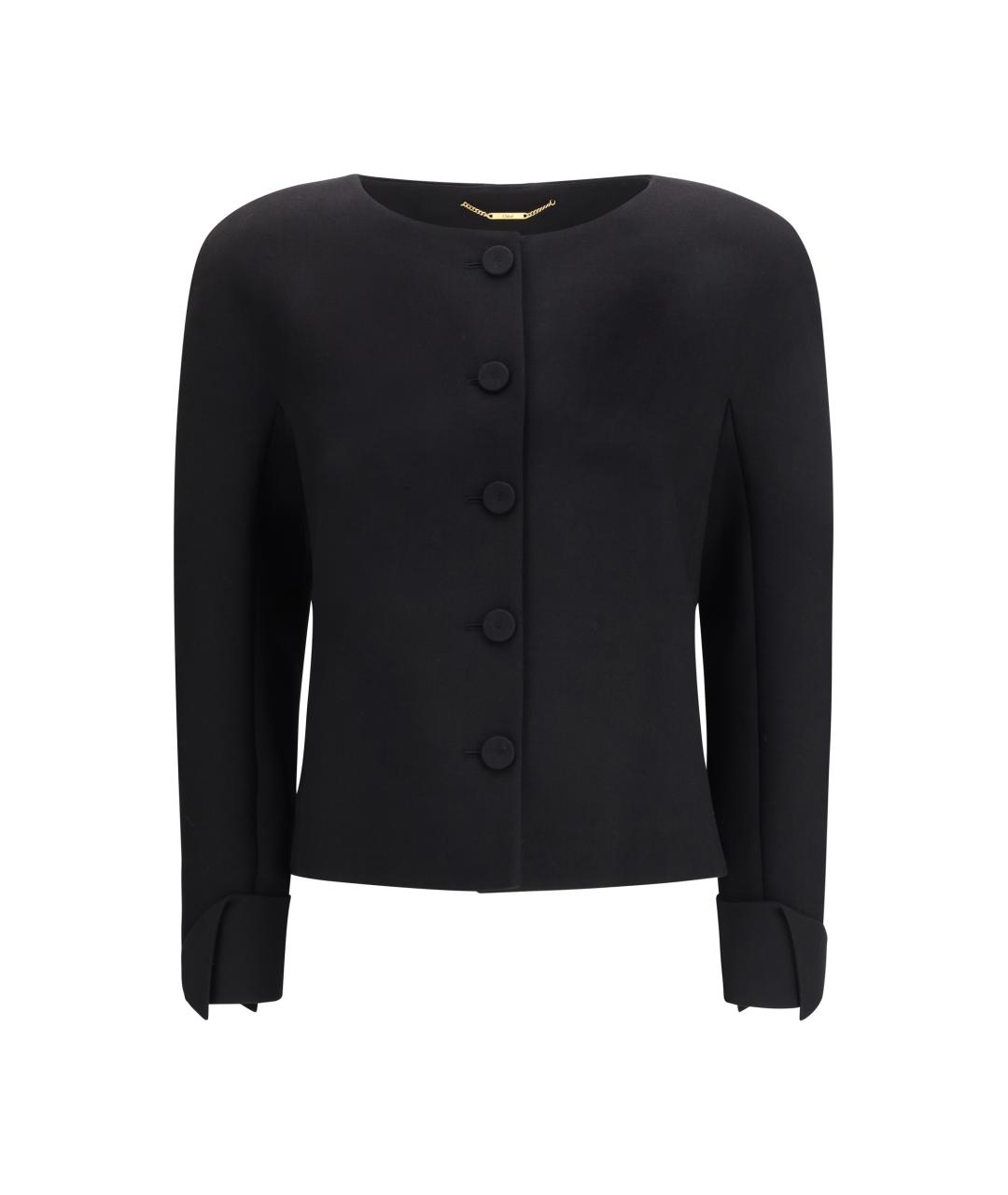 CHLOE Черный шерстяной жакет/пиджак, фото 1