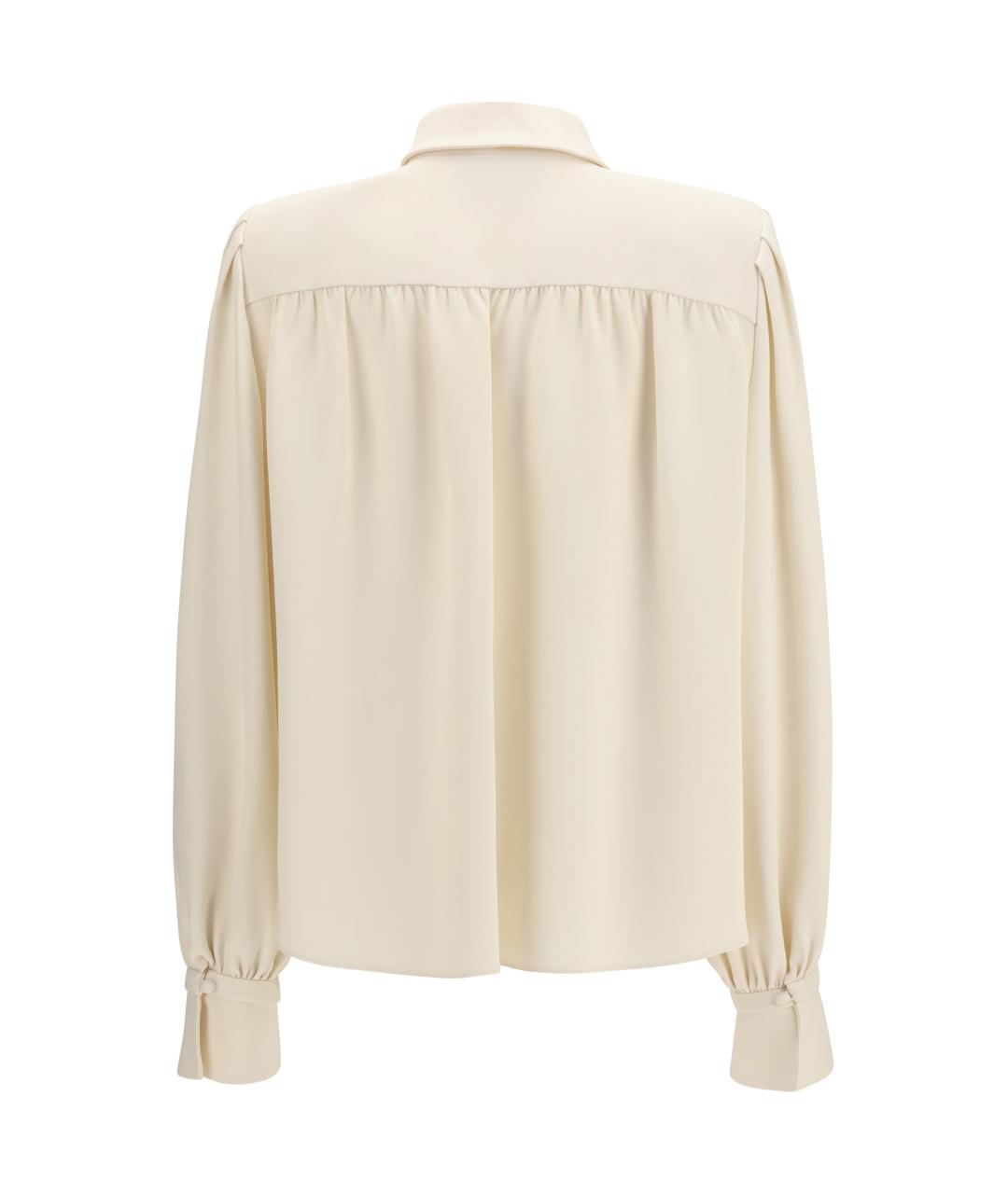 VALENTINO Бежевая шелковая рубашка, фото 2