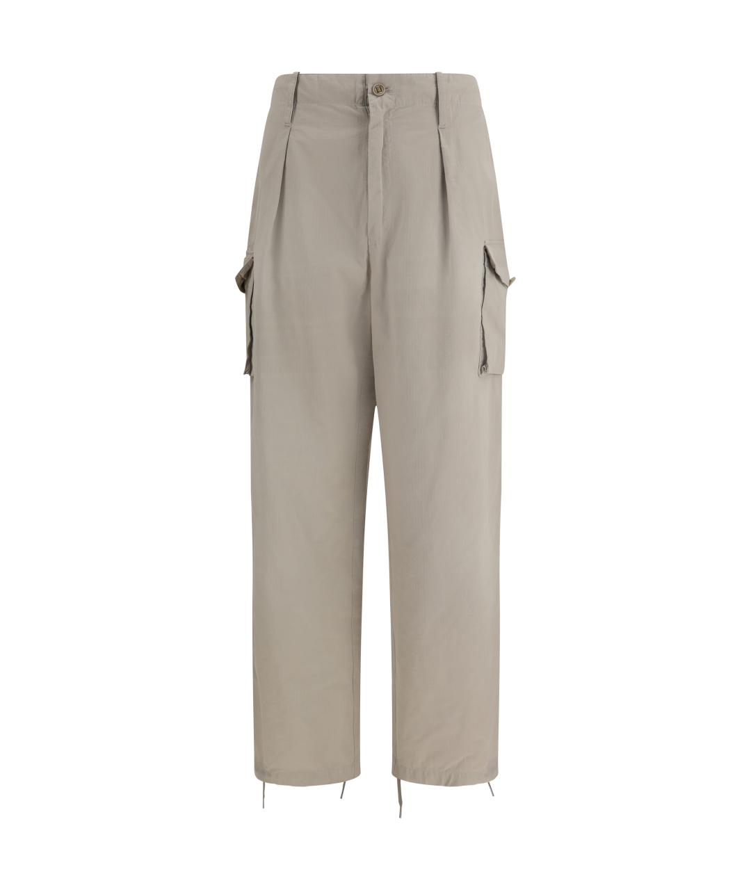 MAISON MARGIELA Бежевые хлопковые повседневные брюки, фото 1