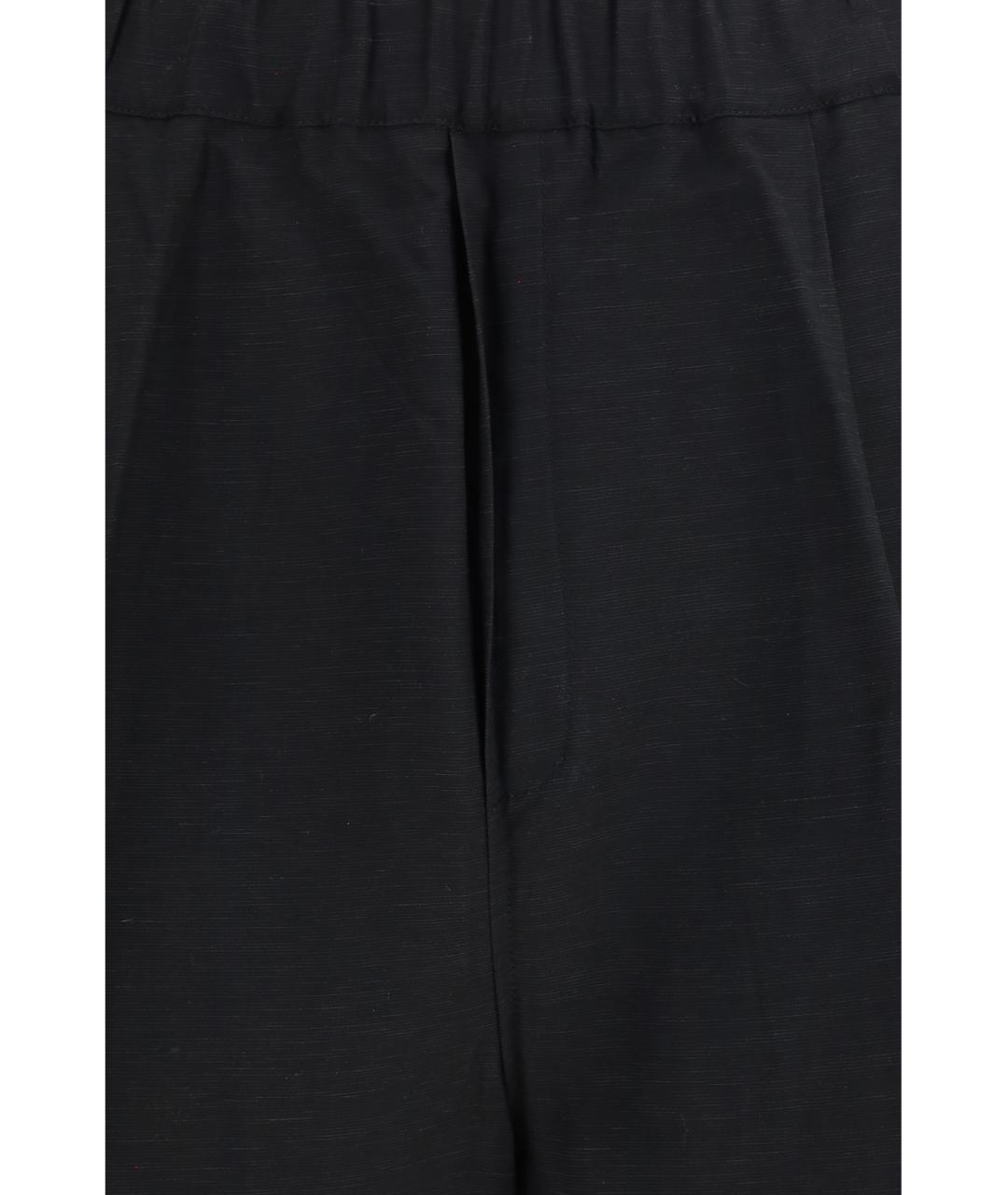 LANEUS Черные вискозные шорты, фото 3