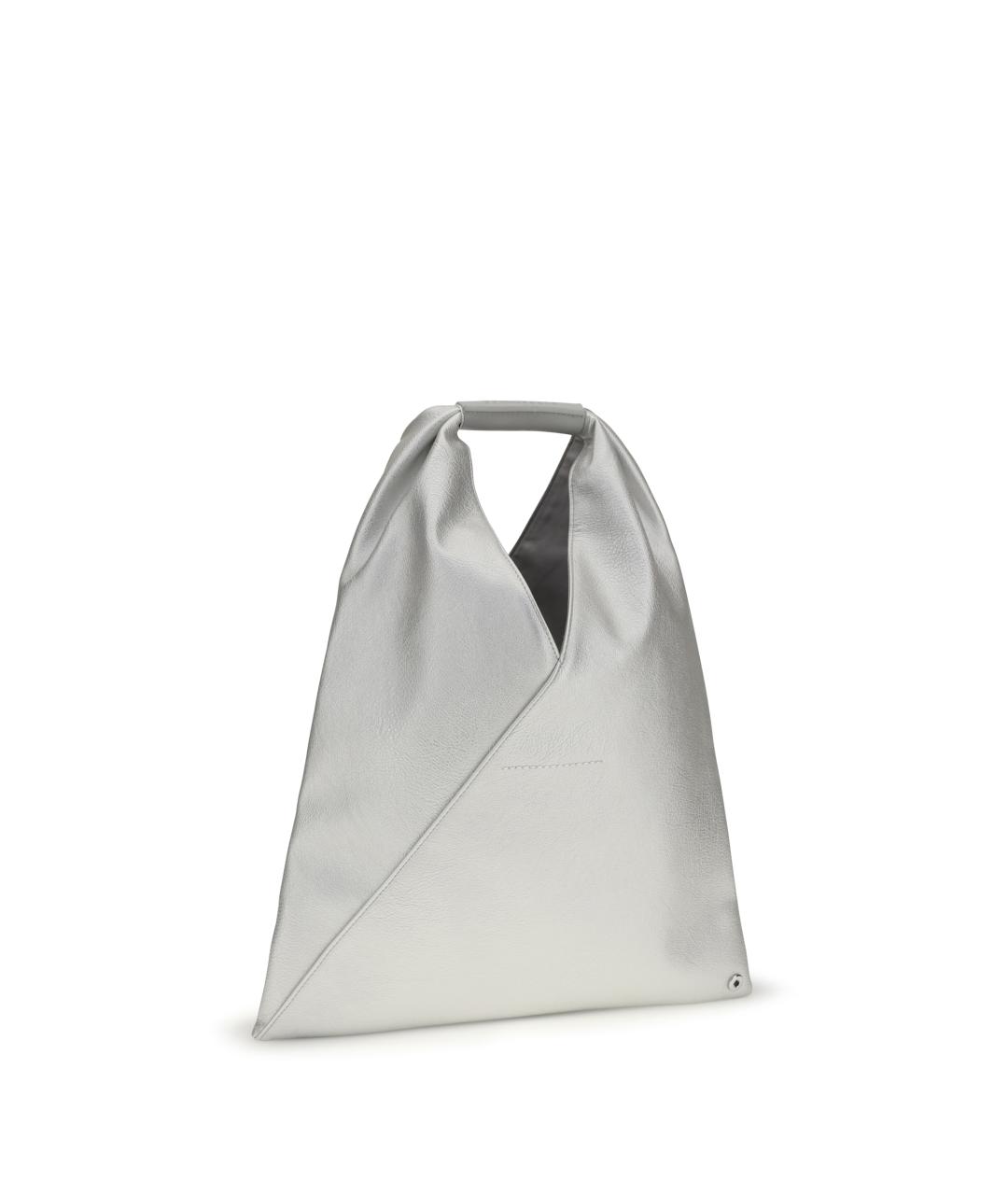 MM6 MAISON MARGIELA Серебряная сумка с короткими ручками из искусственной кожи, фото 2