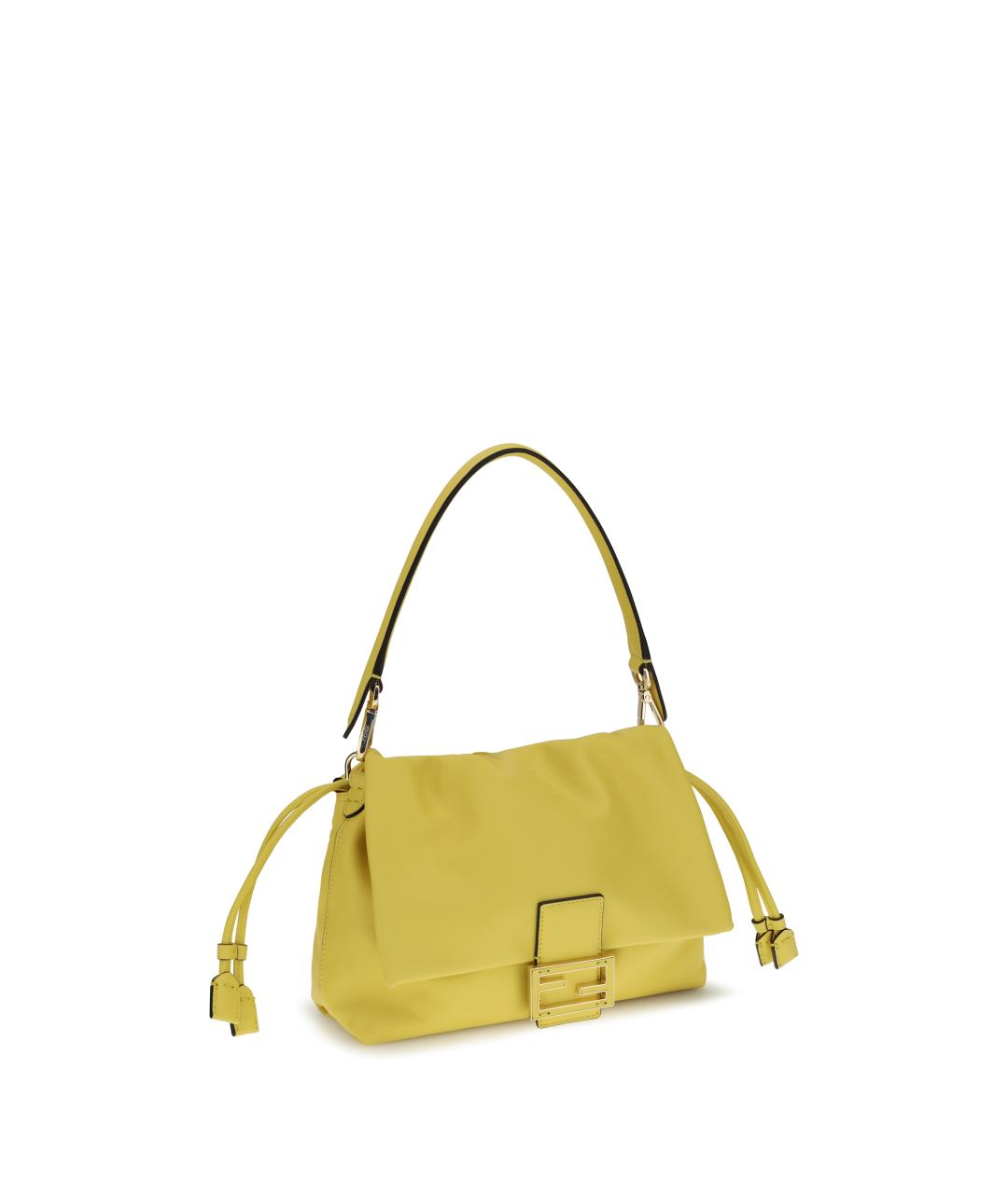 FENDI Желтая кожаная сумка через плечо, фото 2