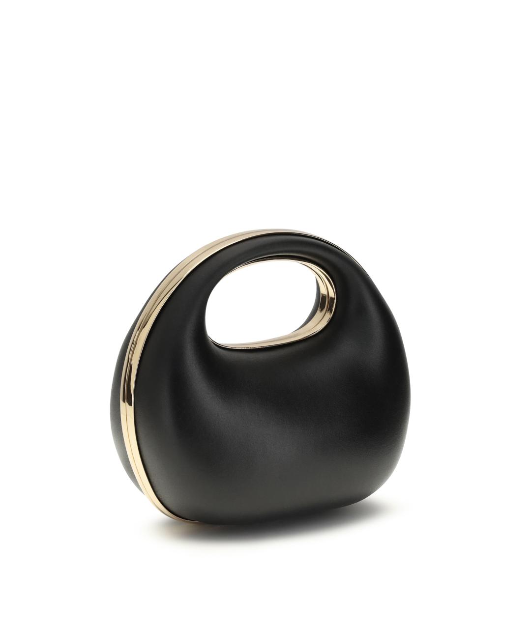 SACAI Черная кожаная сумка с короткими ручками, фото 3