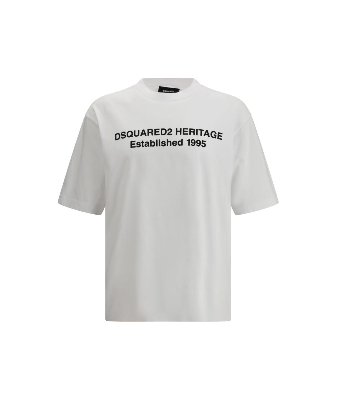 DSQUARED2 Белая хлопковая футболка, фото 4