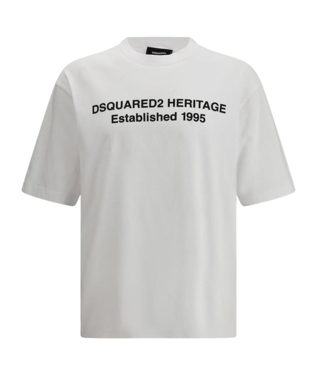 DSQUARED2 Белая хлопковая футболка, фото 1