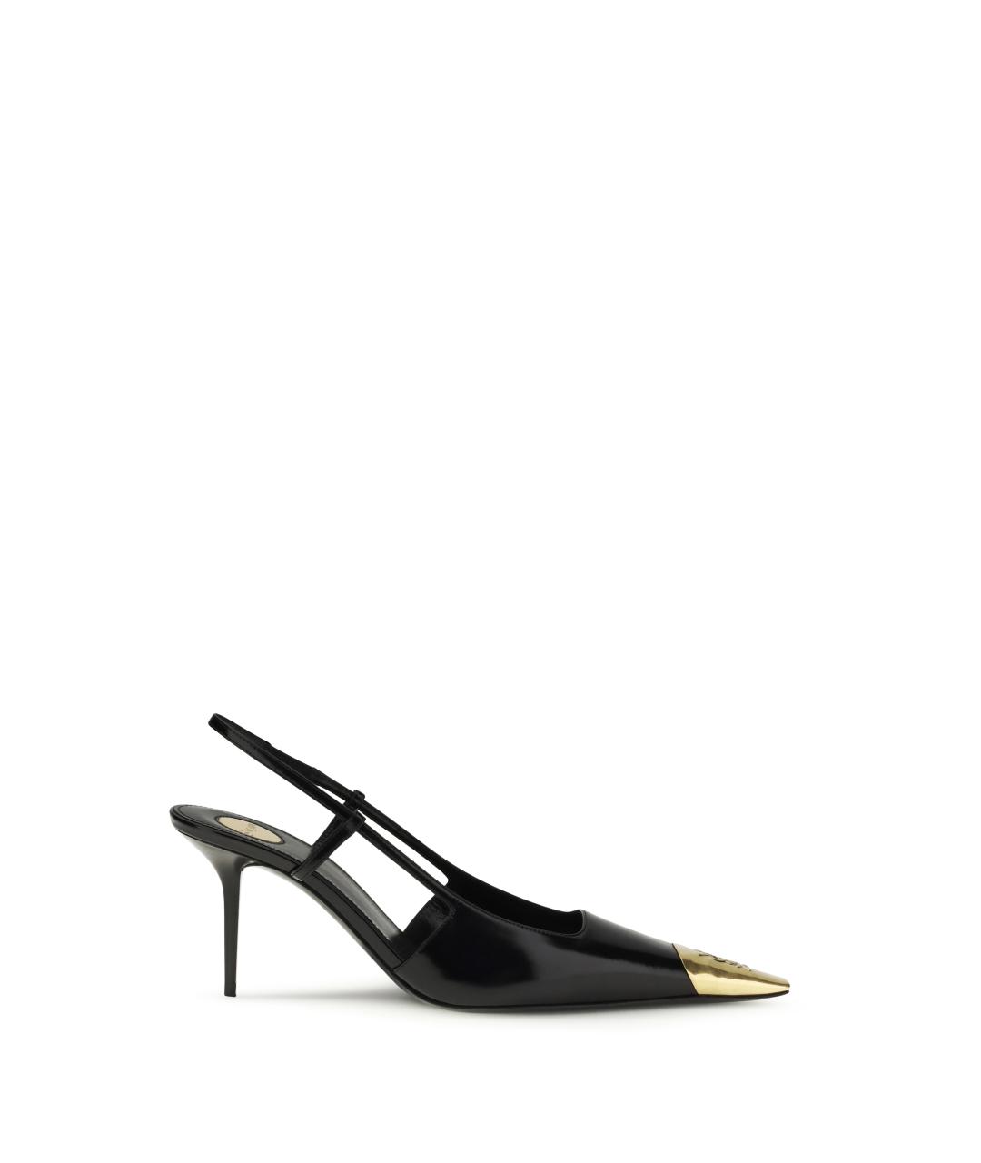 SAINT LAURENT Черные кожаные туфли, фото 1