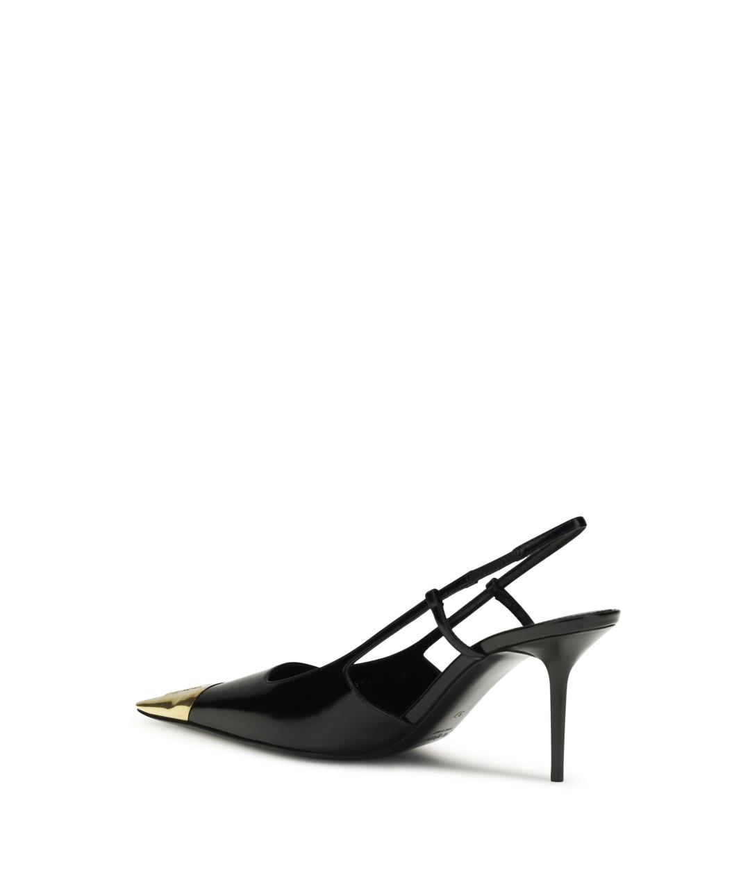 SAINT LAURENT Черные кожаные туфли, фото 3