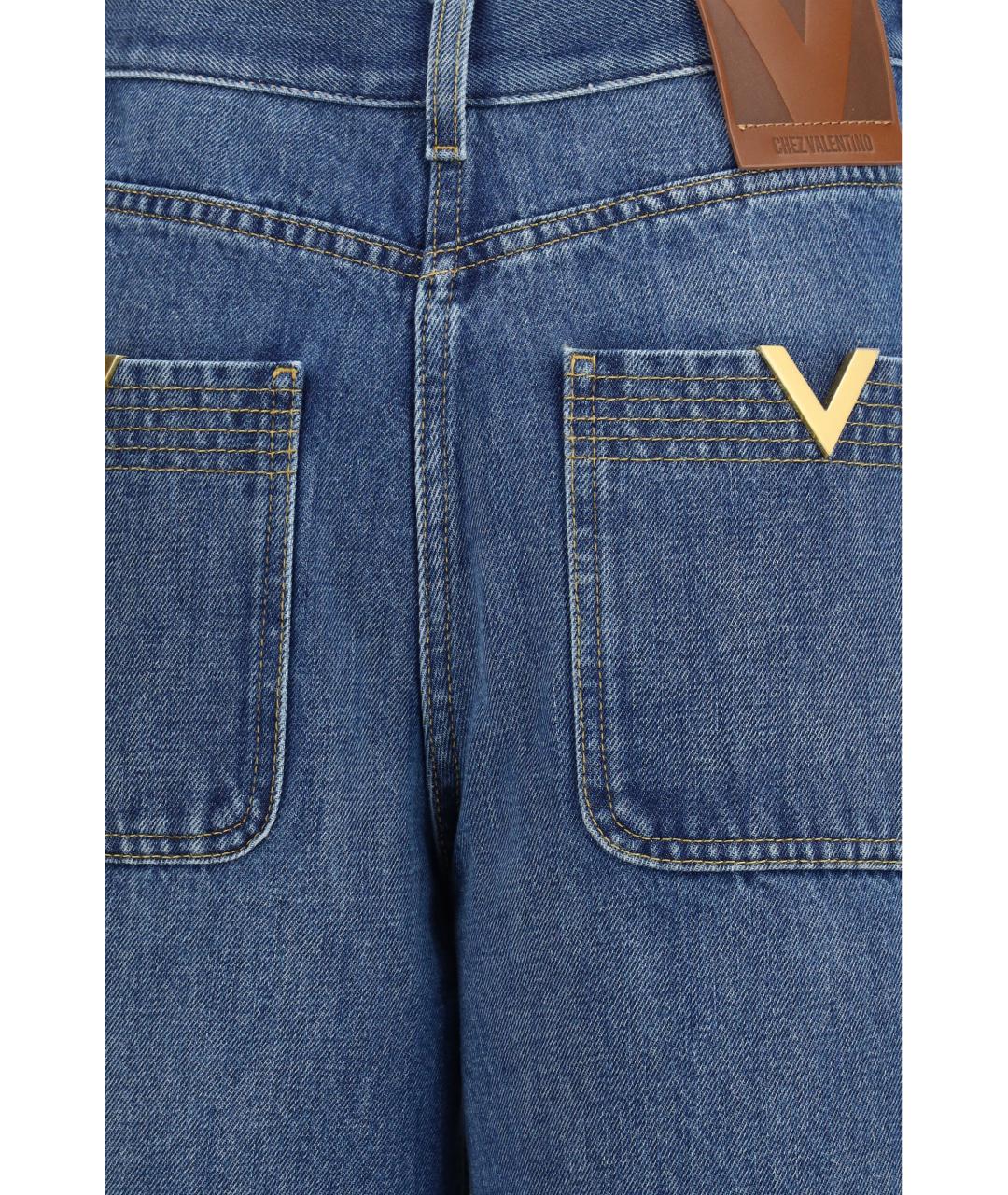 VALENTINO Синие хлопковые прямые джинсы, фото 3