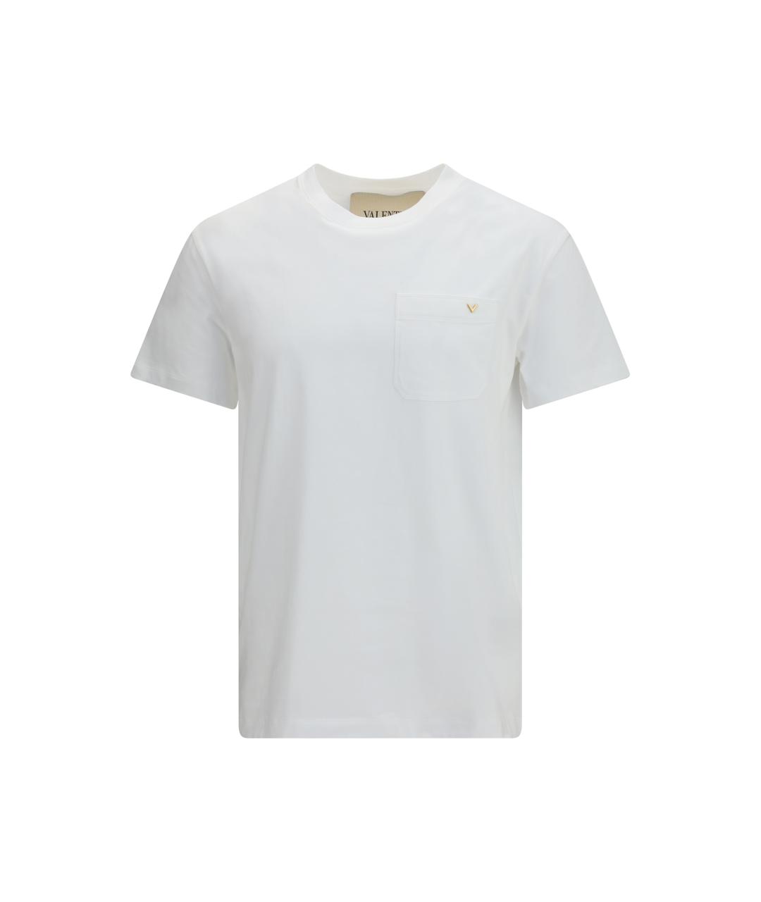 VALENTINO Белая хлопковая футболка, фото 1