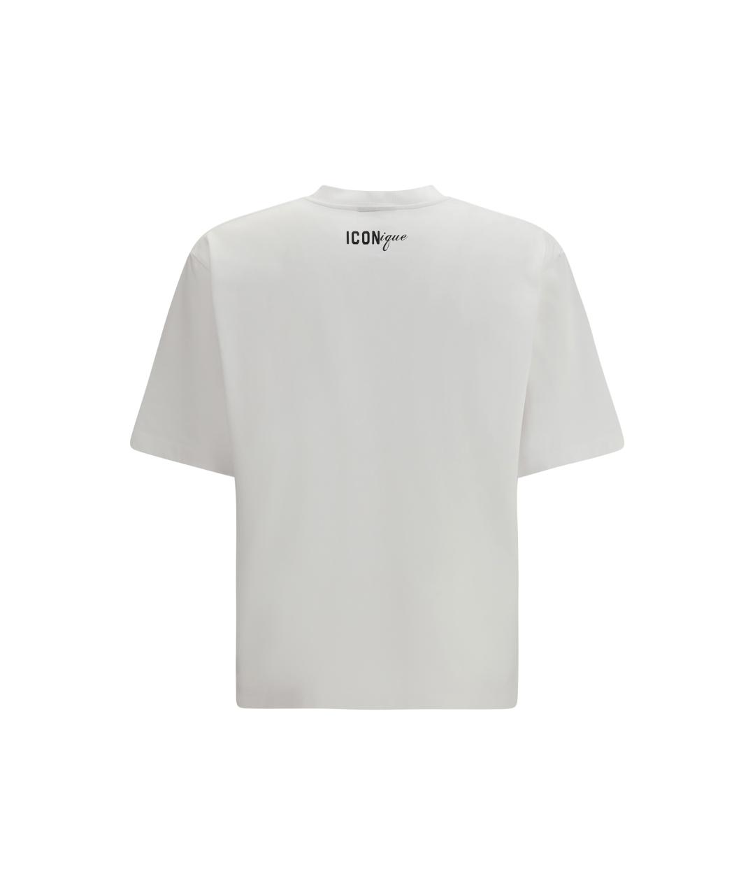 DSQUARED2 Белая хлопковая футболка, фото 2