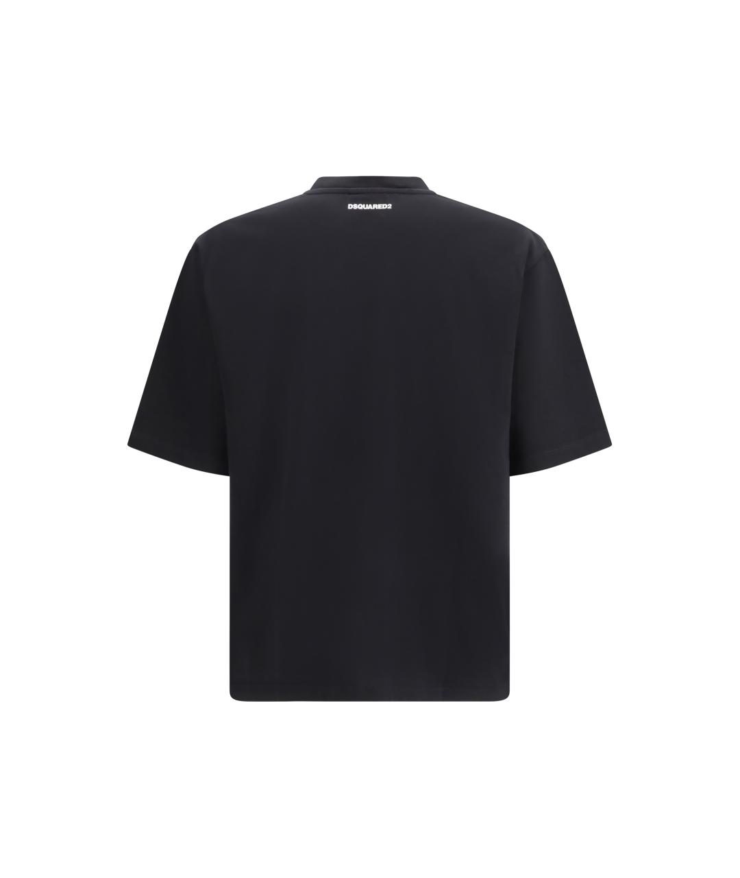 DSQUARED2 Черная хлопковая футболка, фото 2