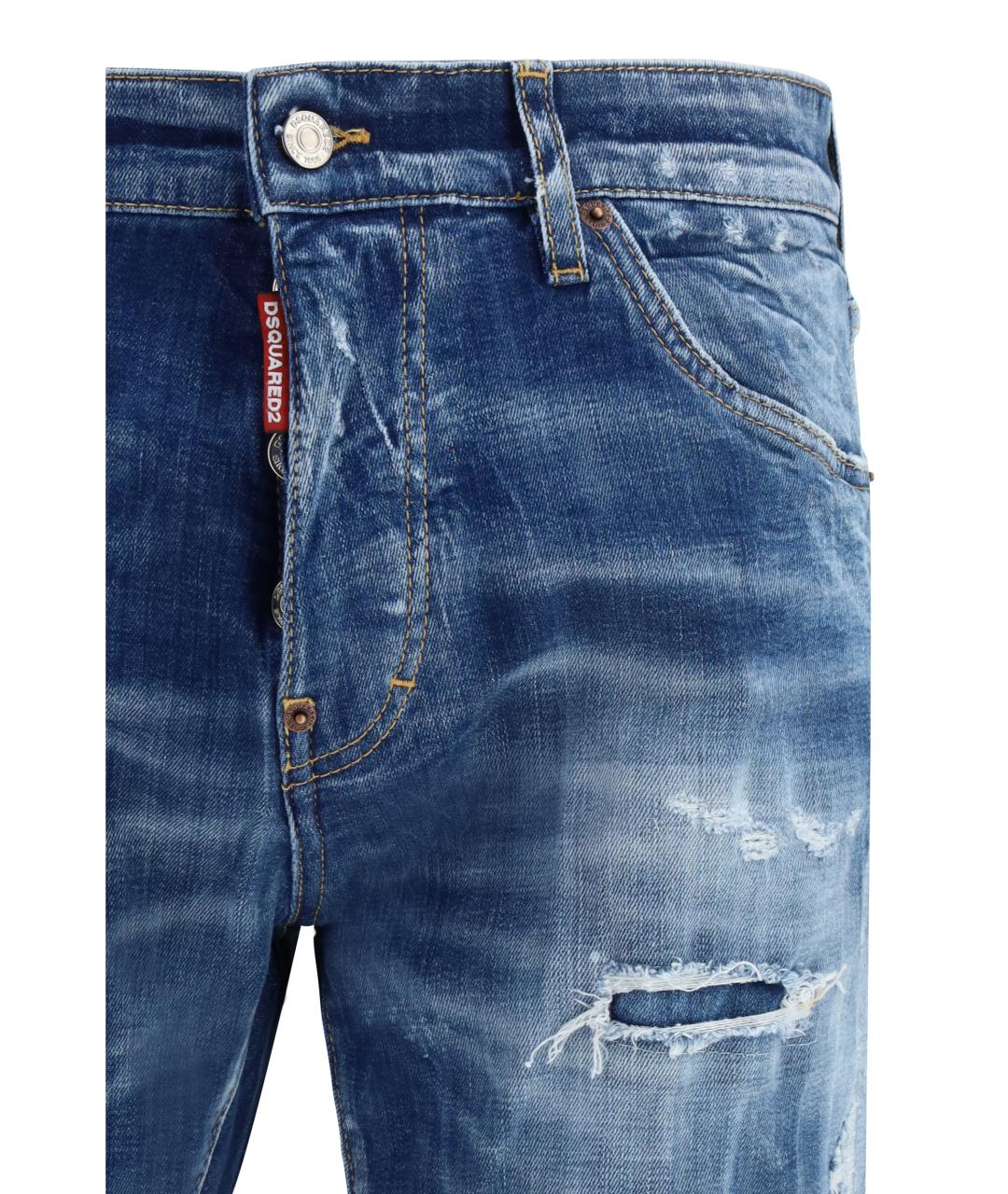 DSQUARED2 Синие хлопковые джинсы скинни, фото 3