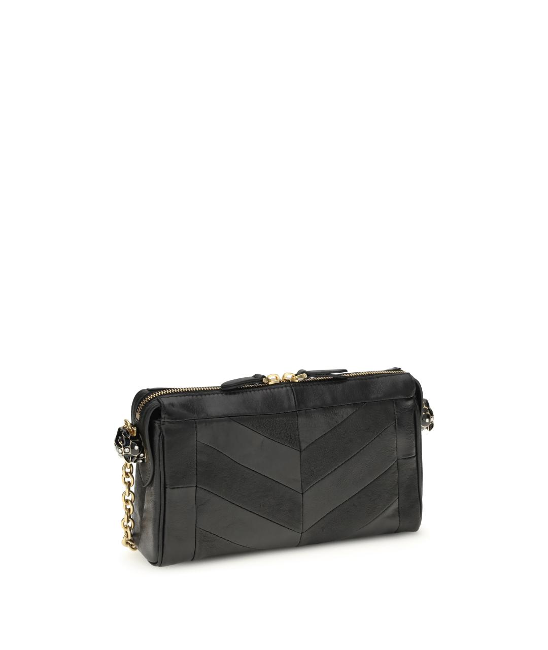 VALENTINO Черная кожаная сумка через плечо, фото 3