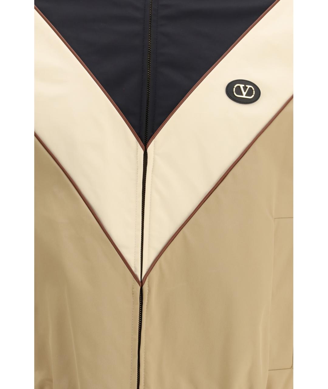 VALENTINO Бежевая полиэстеровая куртка, фото 3