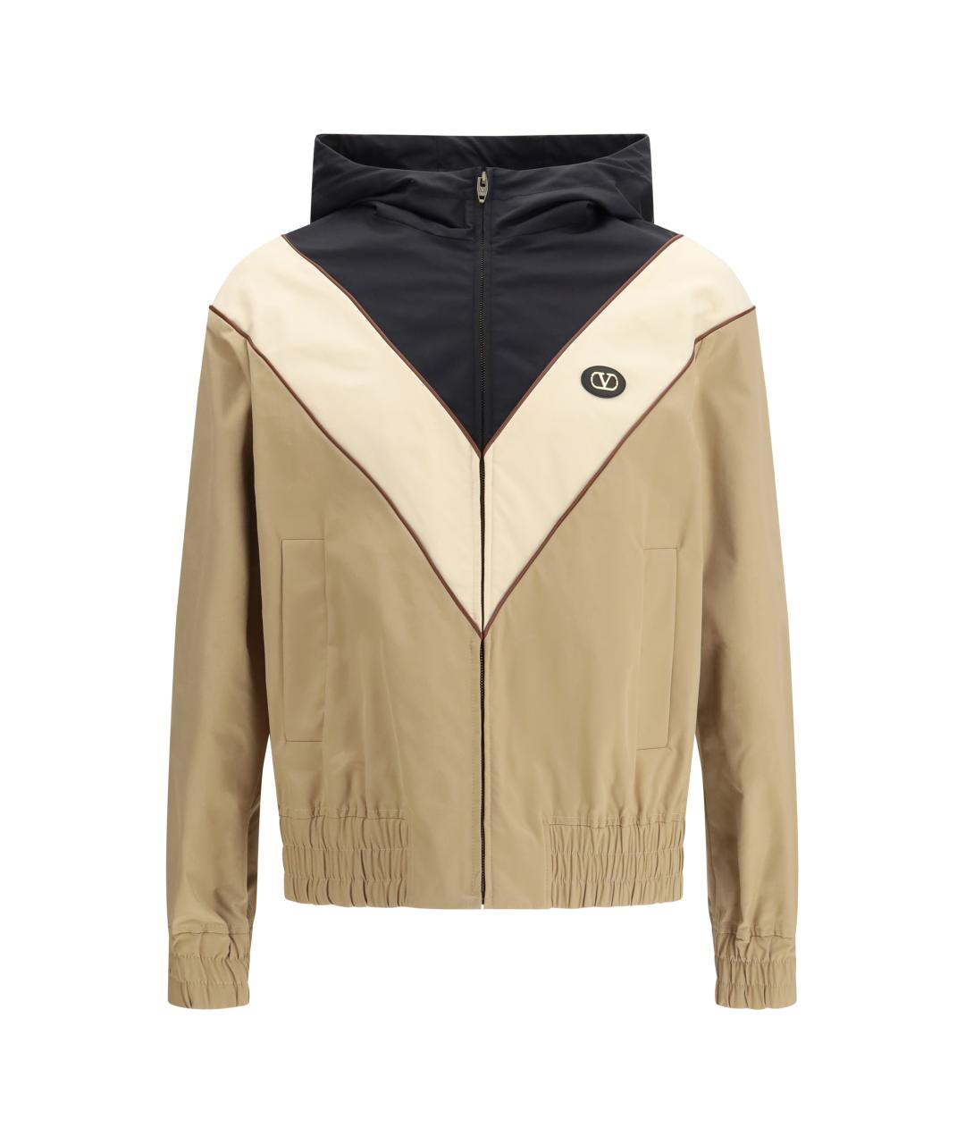 VALENTINO Бежевая полиэстеровая куртка, фото 1